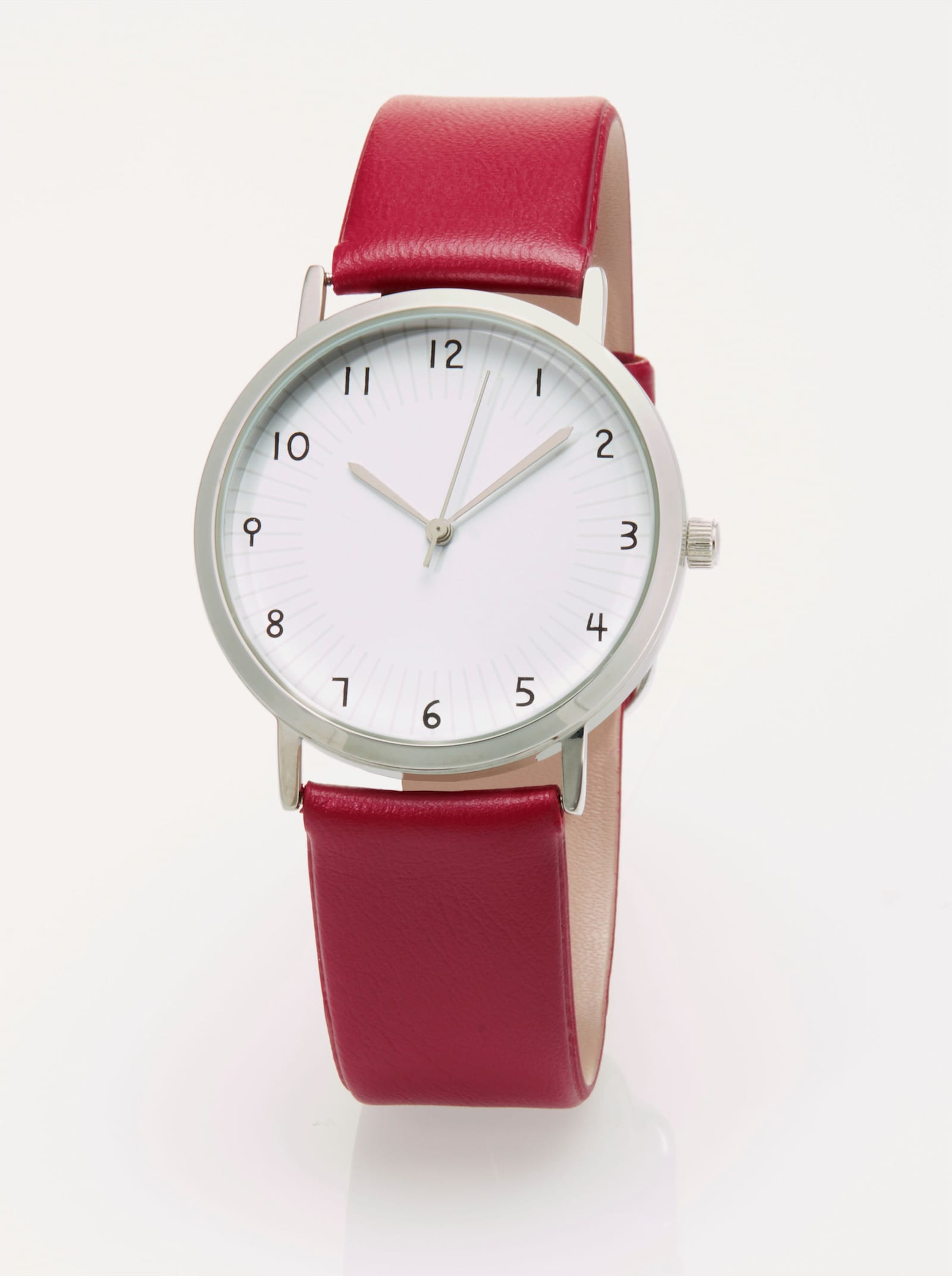 Handtasche und Uhr - rot