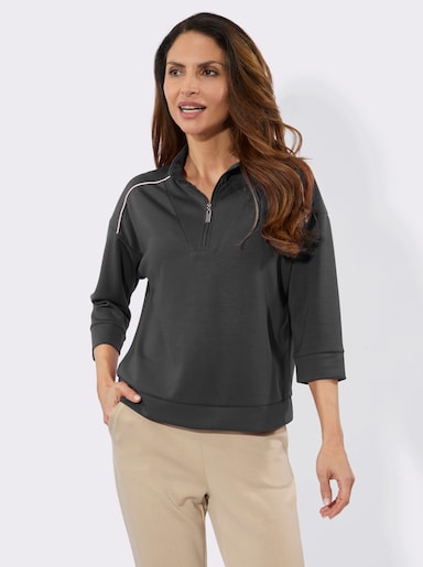 Sweatshirt mit 50% Modal - graphit