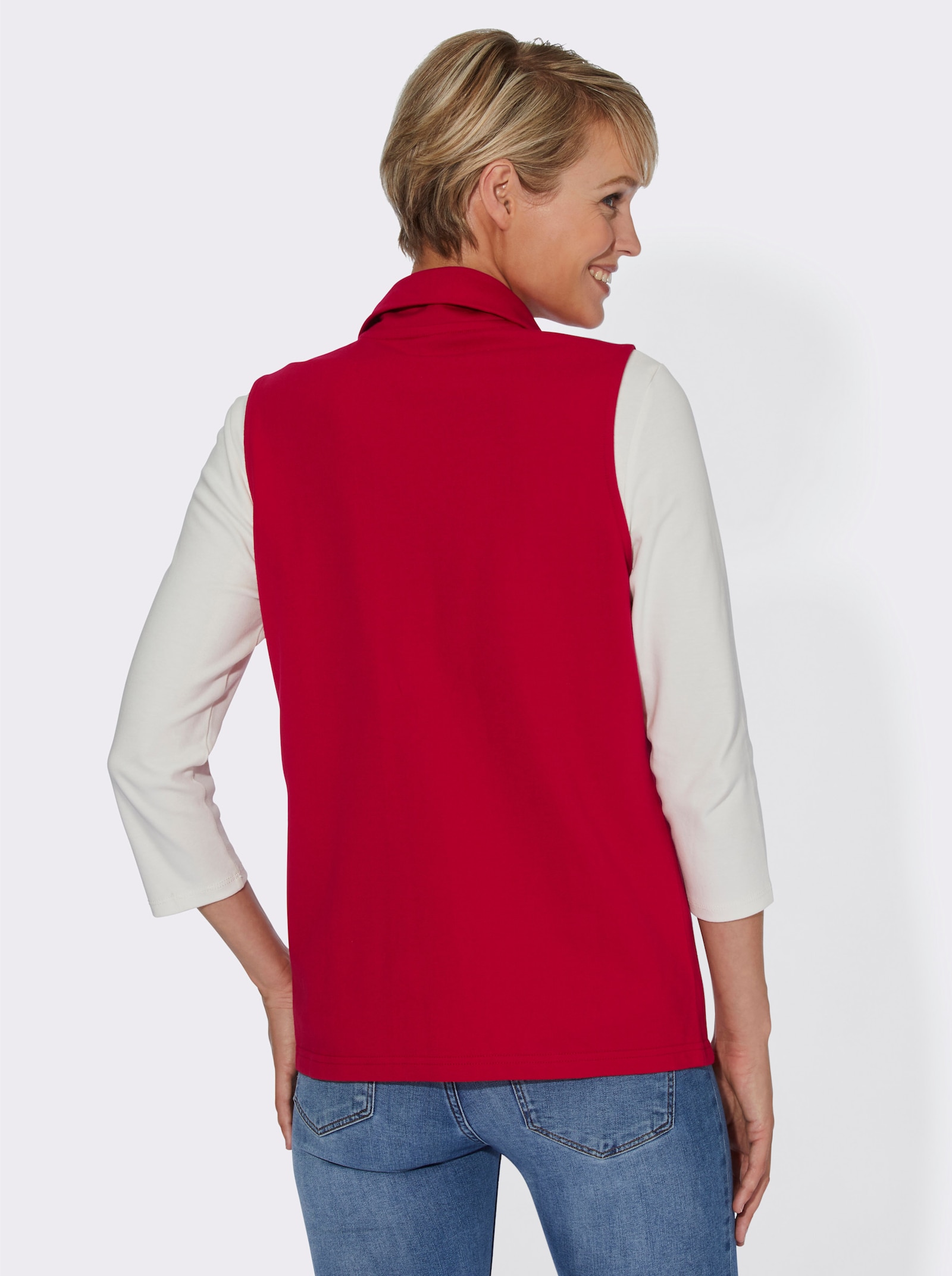 Shirtweste mit gerafften Taschen - rot