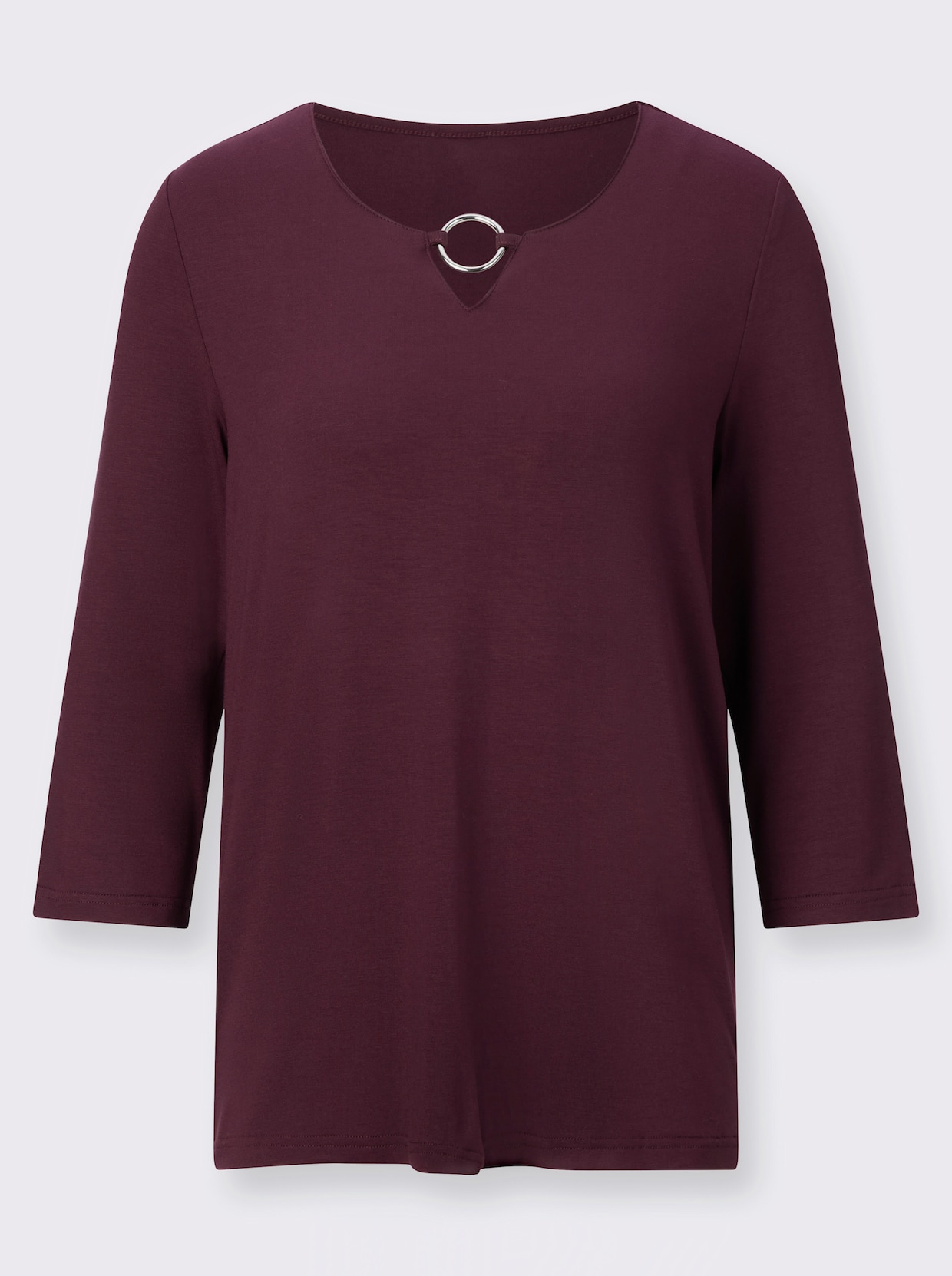 Shirt met 3/4-mouw - bordeaux