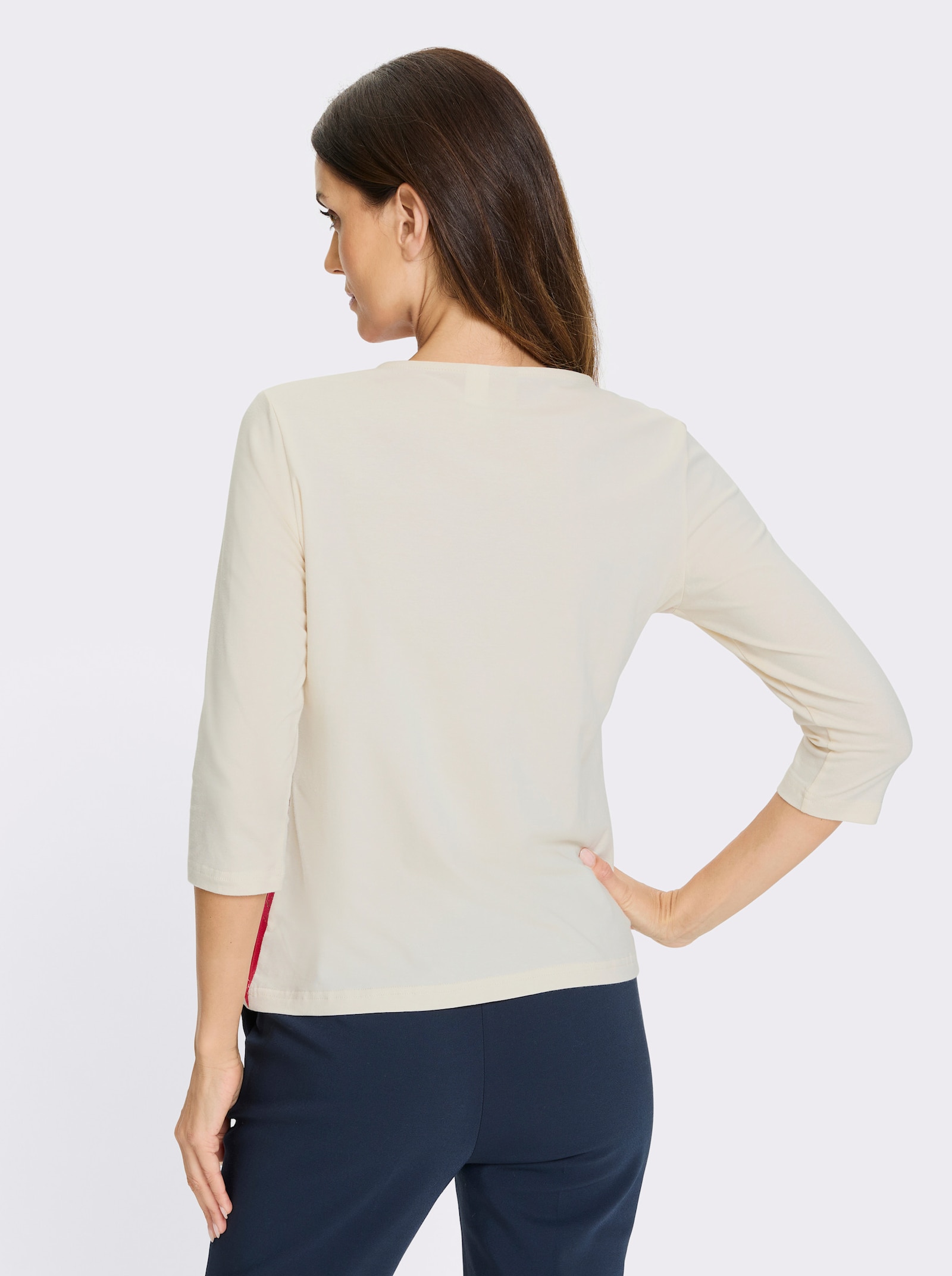 heine 3/4-Arm-Shirt mit goldfarbenen Akzenten - champagner