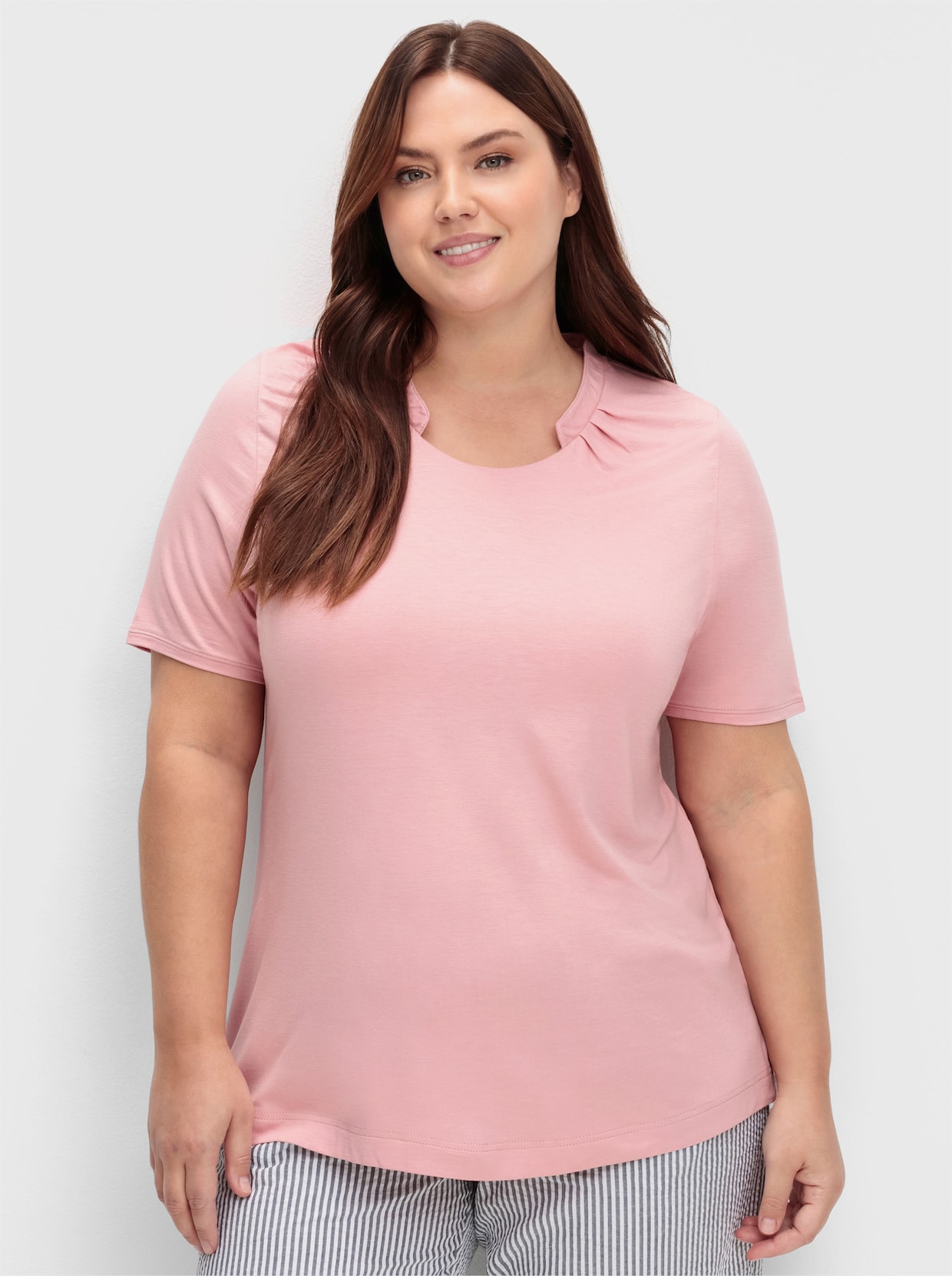 Kurzarmshirt - rosenquarz