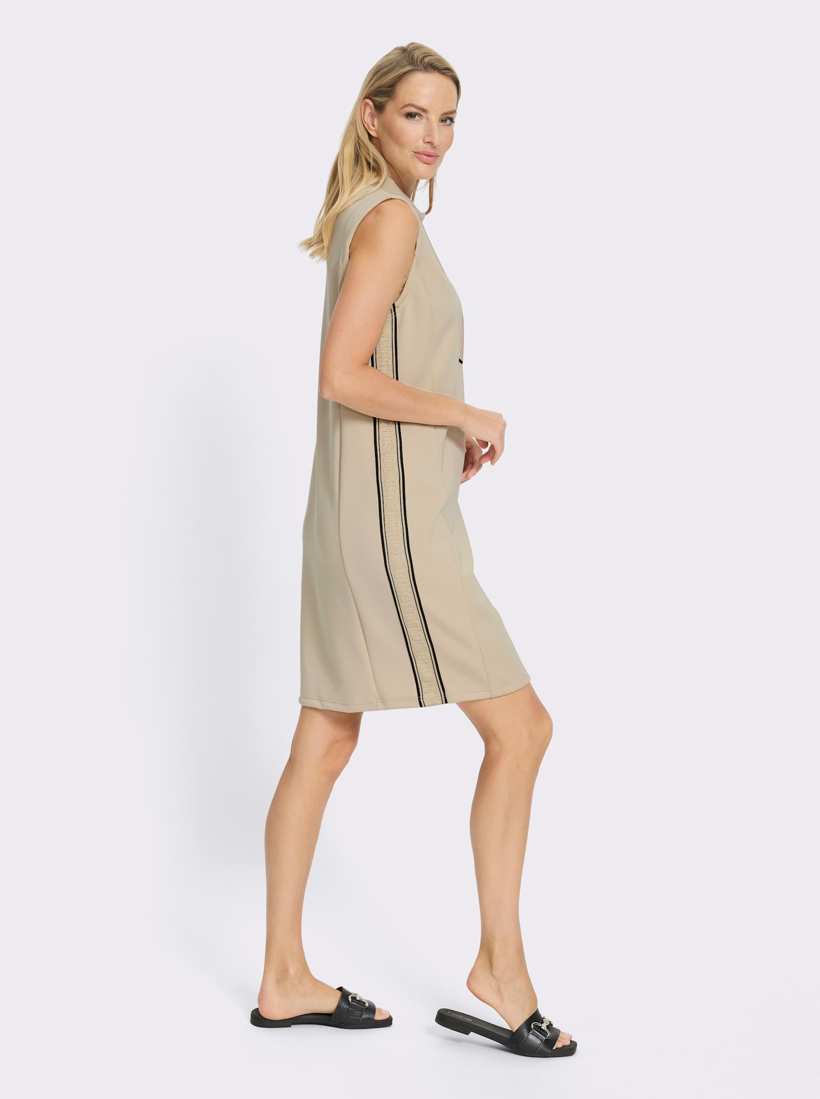 heine Robe sweat à col montant - sable