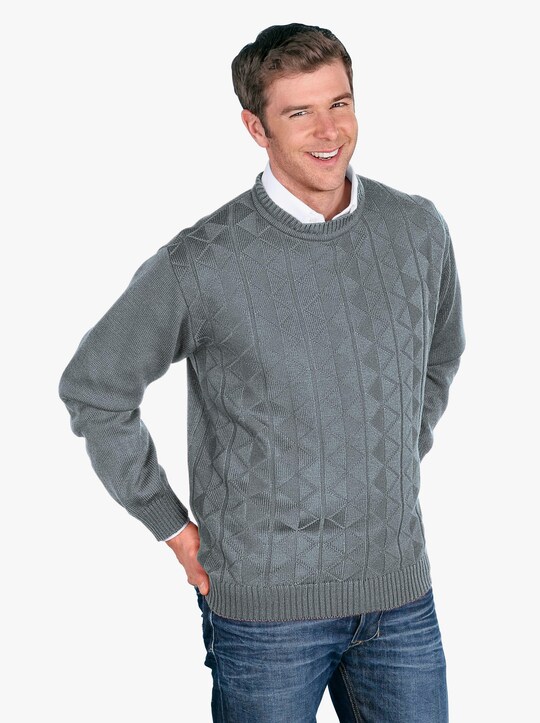 Pullover - grau-meliert