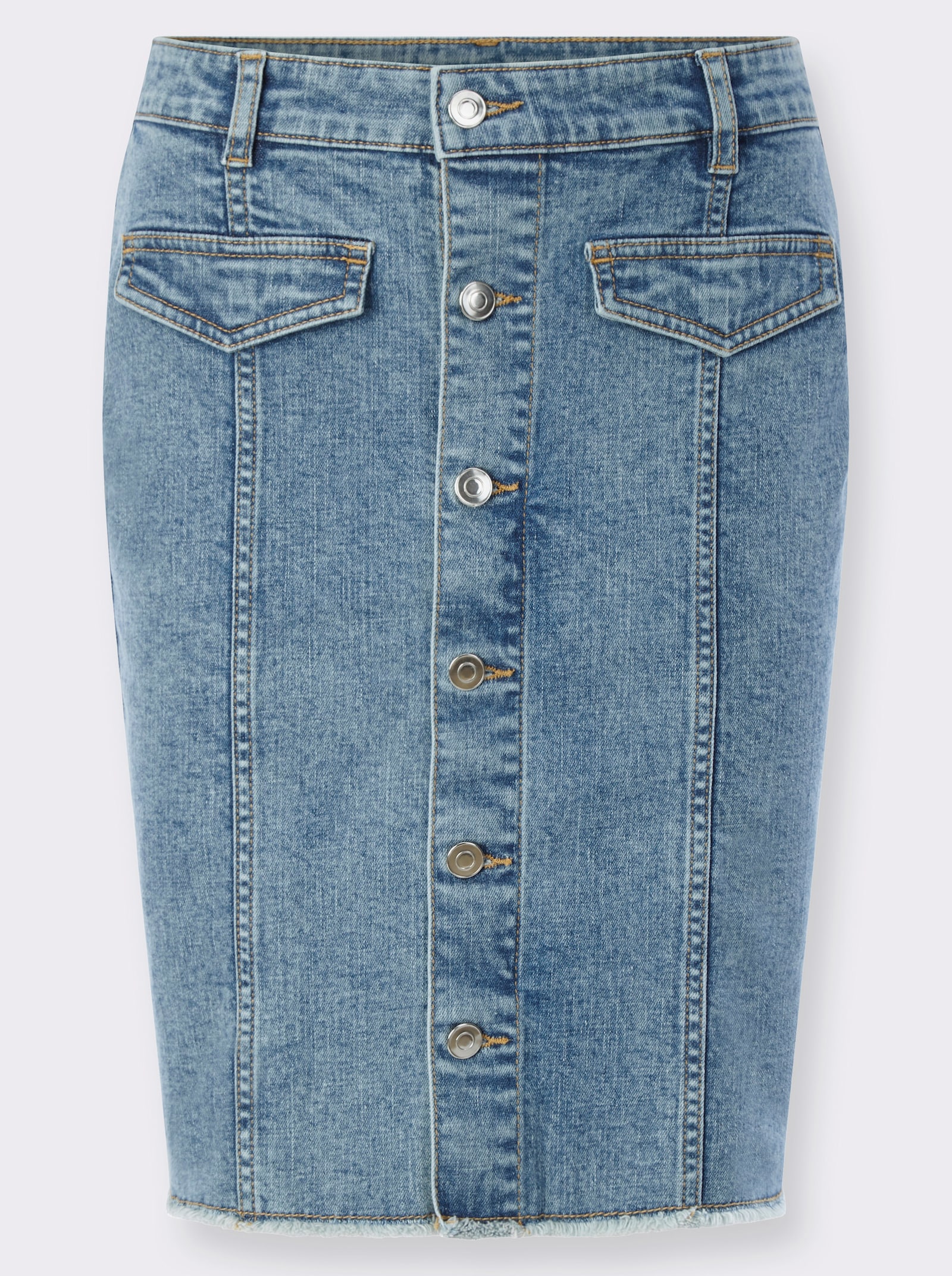 heine Jeansrock durchgeknöpft - blue-bleached