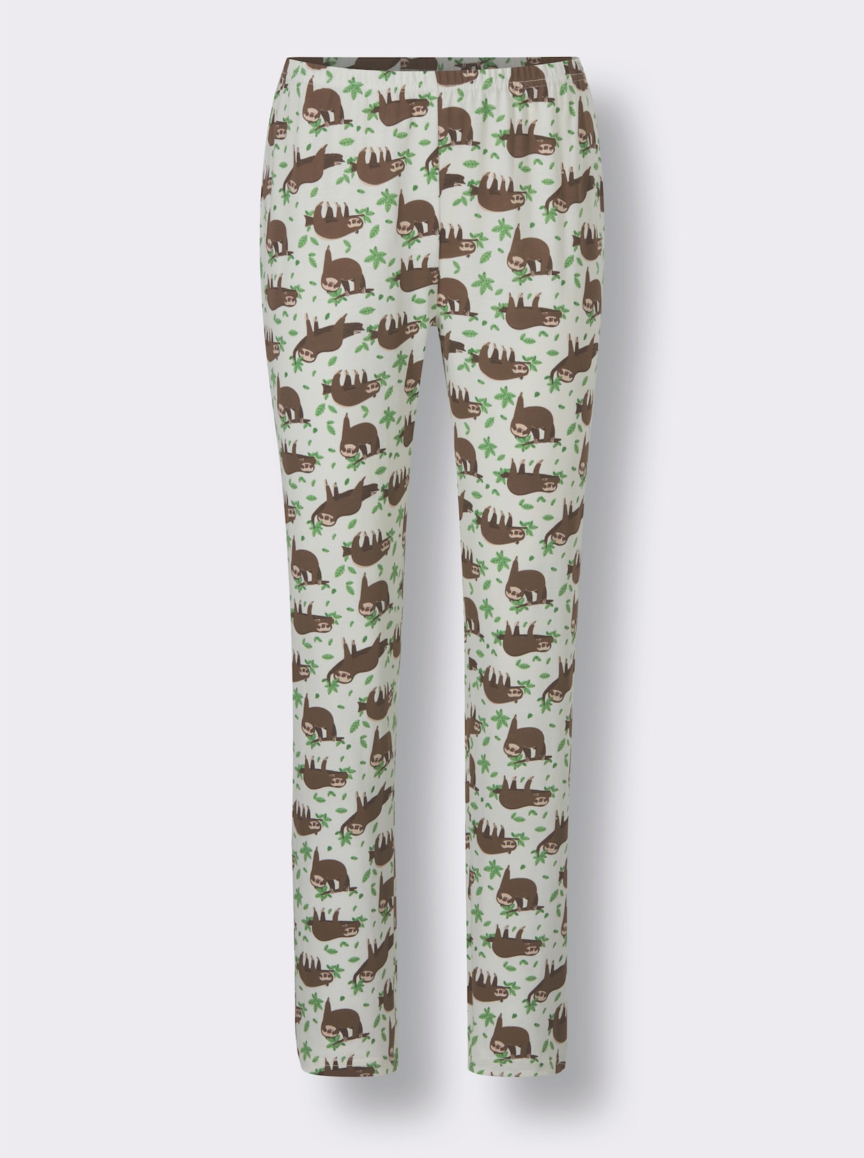 wäschepur Pyjama's - ecru/appelgroen bedrukt + resedagroen/ecru bedrukt