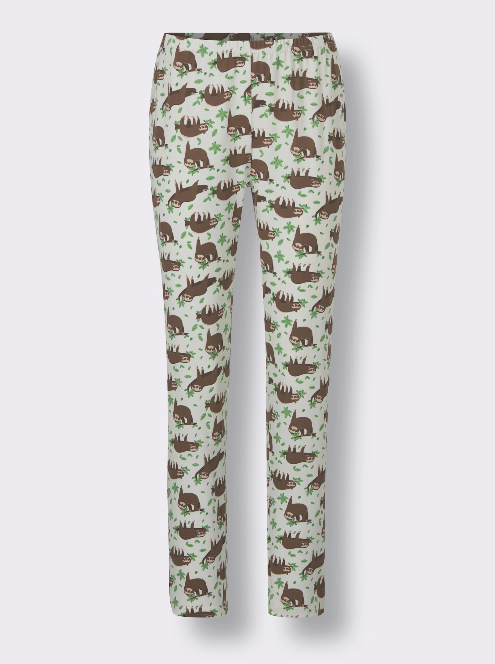 wäschepur Pyjamas - écru-vert pomme imprimé + réséda-écru imprimé