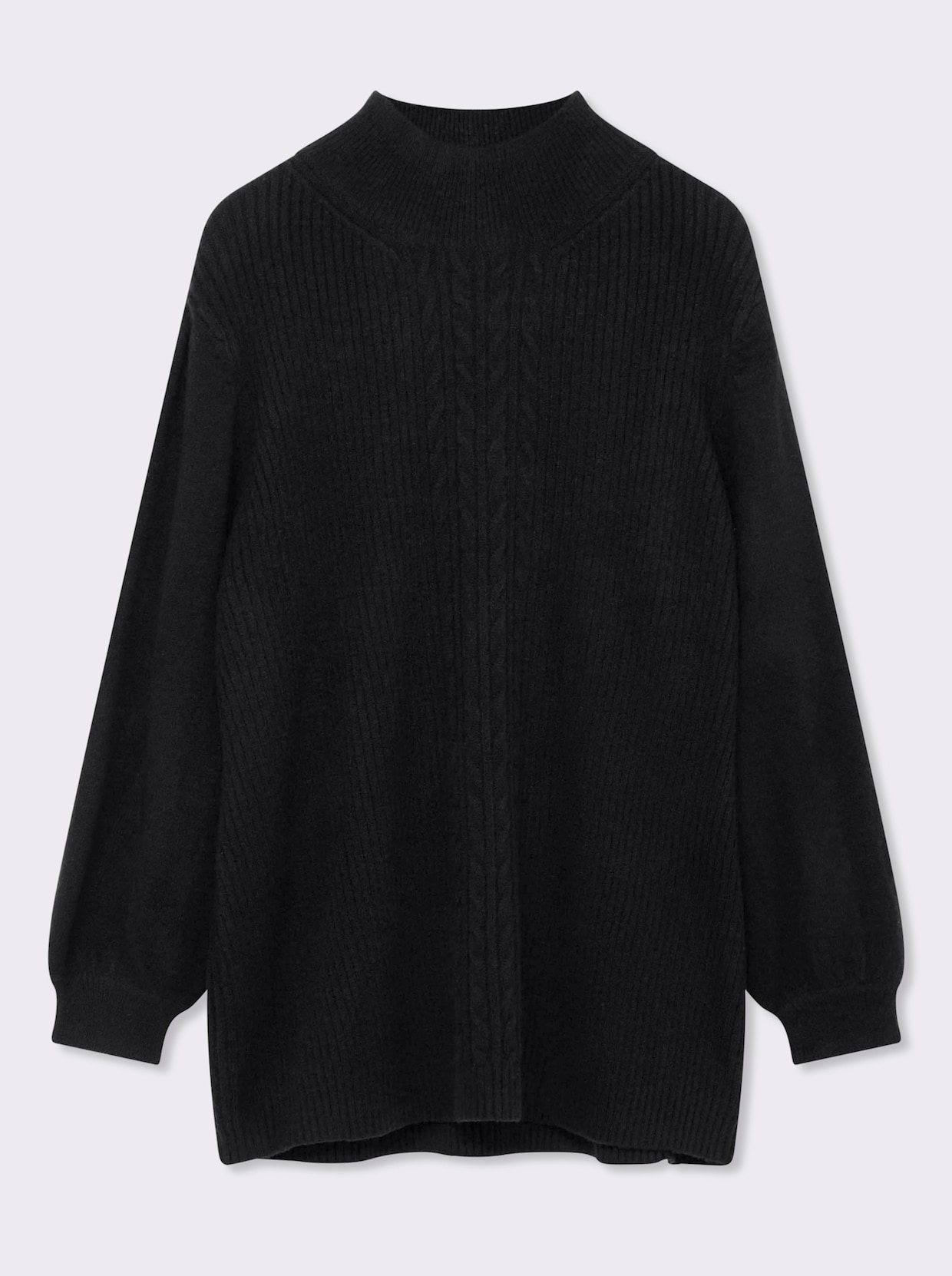 sheego by Joe Browns Stehkragenpullover - schwarz
