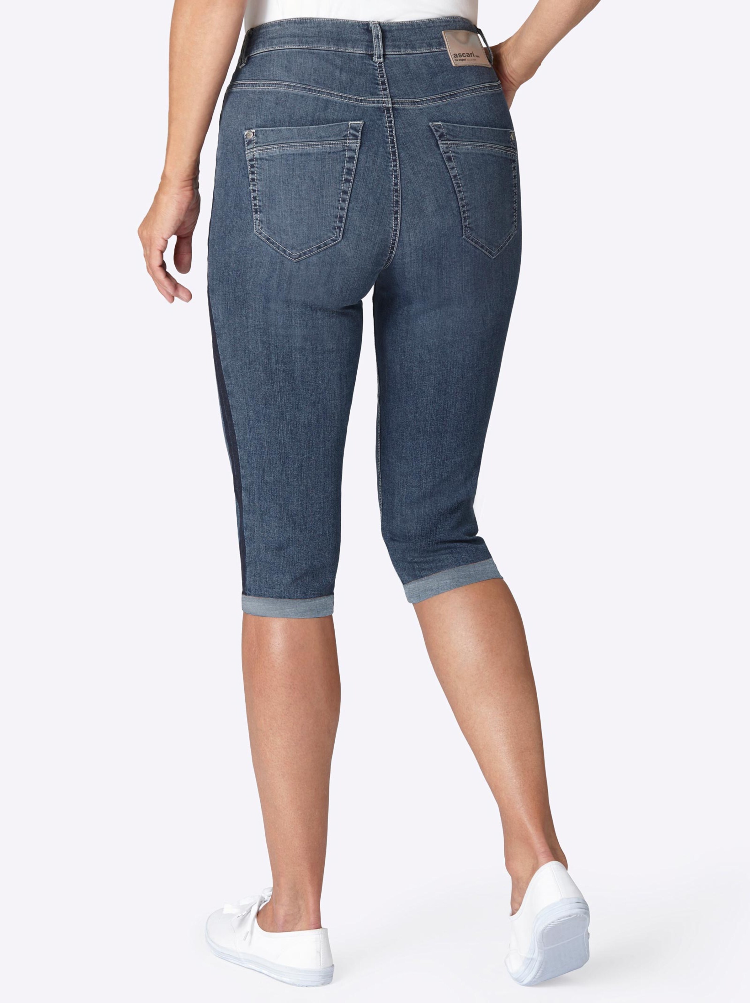 Damenmode Jeans Caprijeans in blue-stone-washed Damenmode Jeans Caprijeans in blue-stone-washed