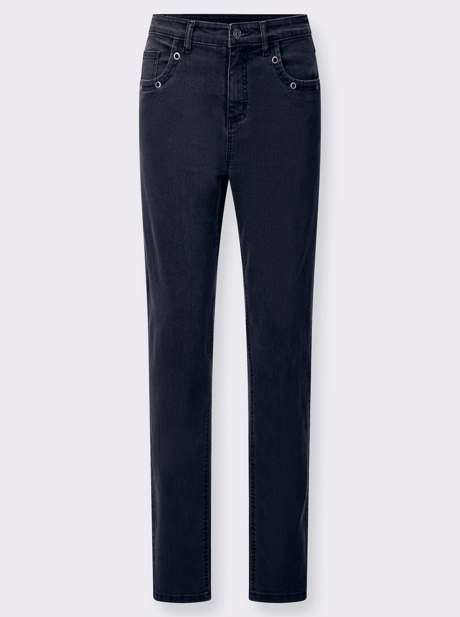 5-Pocket-Jeans mit Ösenverzierung - dark blue