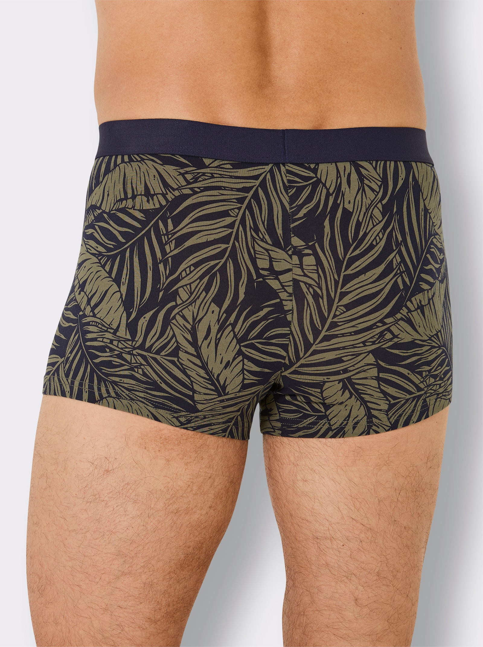 wäschepur men Pants - marine-khaki-bedruckt + marine + khaki