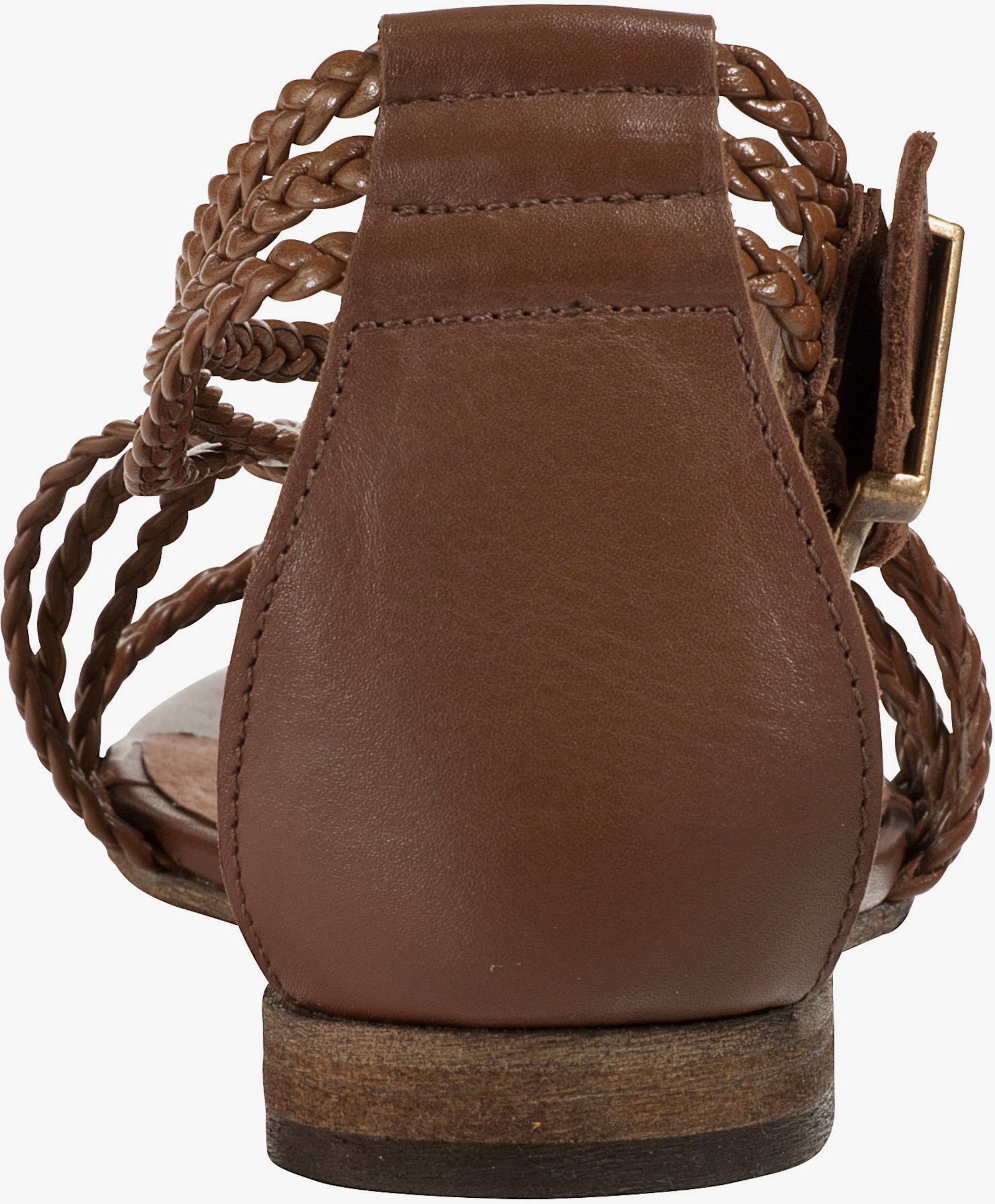 heine Sandale mit Flechtriemchen - cognac