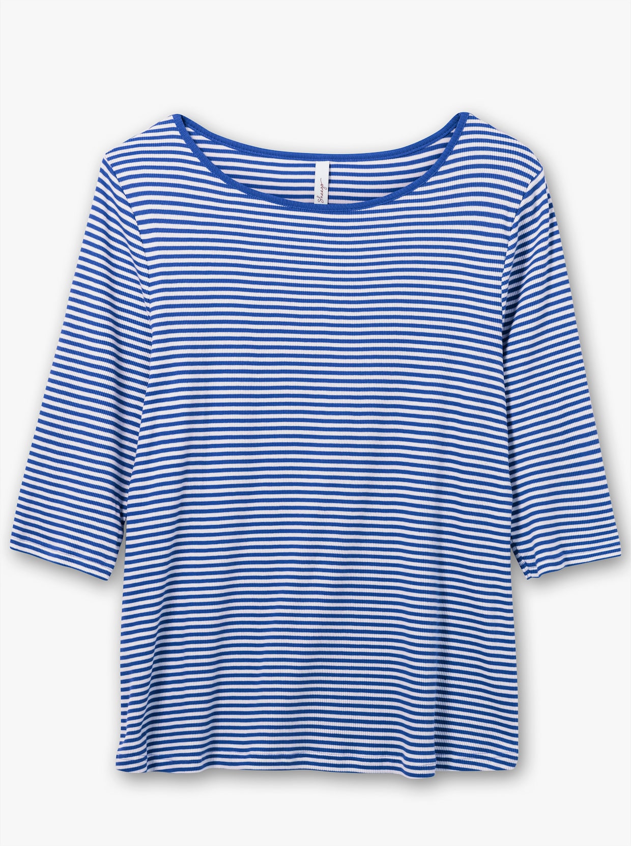 sheego Streepjesshirt - koningsblauw