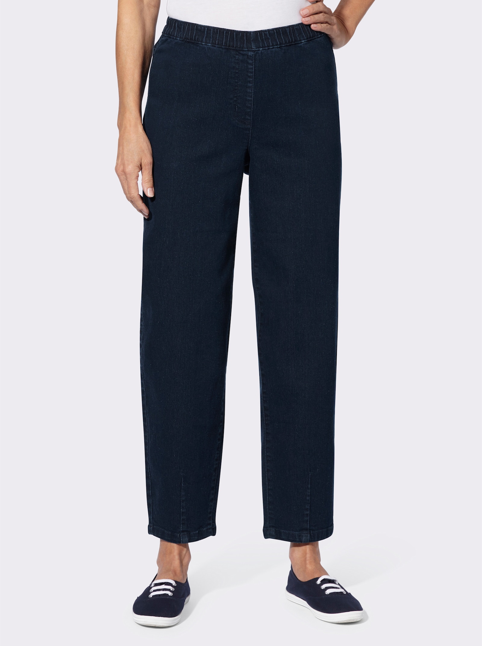 Džínsy, nohavice strih O - tmavomodrá