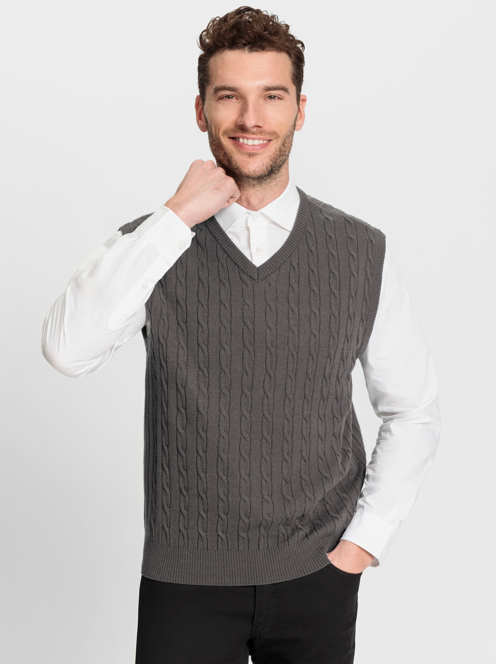 Marco Donati Pullunder - anthrazit