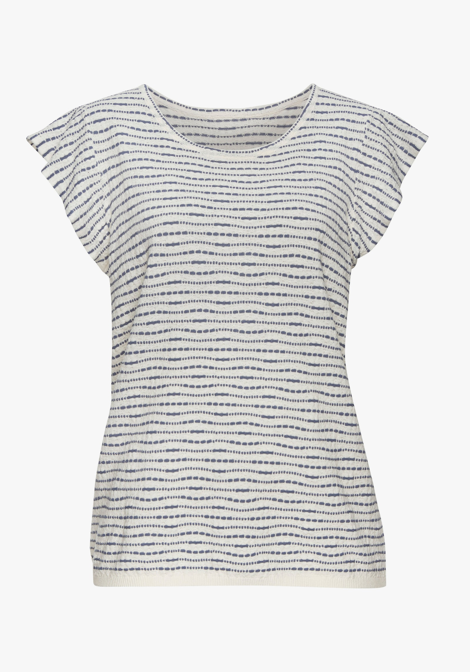 Vivance Rundhalsshirt - creme-rauchblau