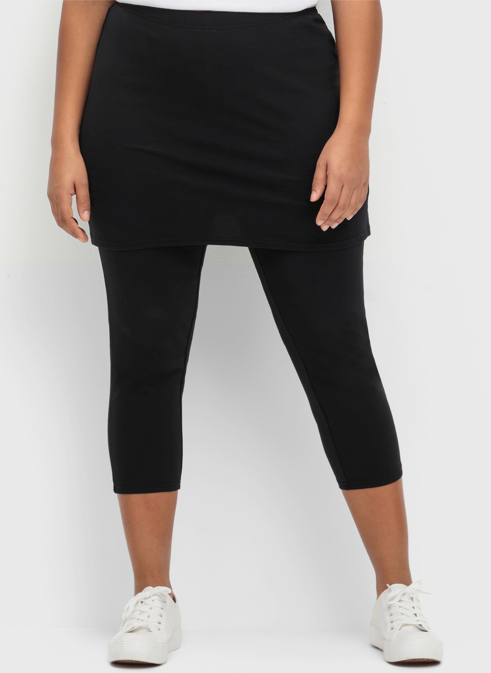 sheego by Joe Browns Legging-jupe longueur 3/4 - noir