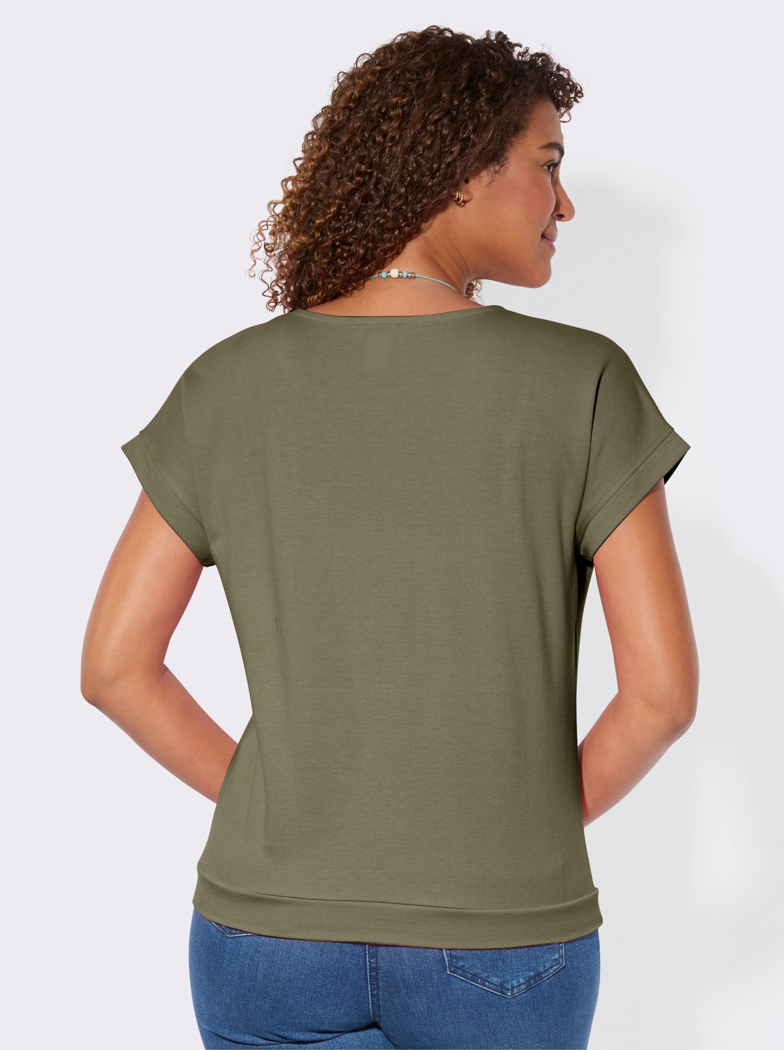 Sweatshirt im Baumwoll-Mix - khaki