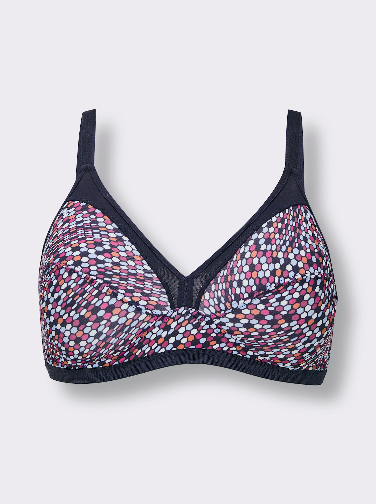 wäschepur BH ohne Bügel - marine-bedruckt