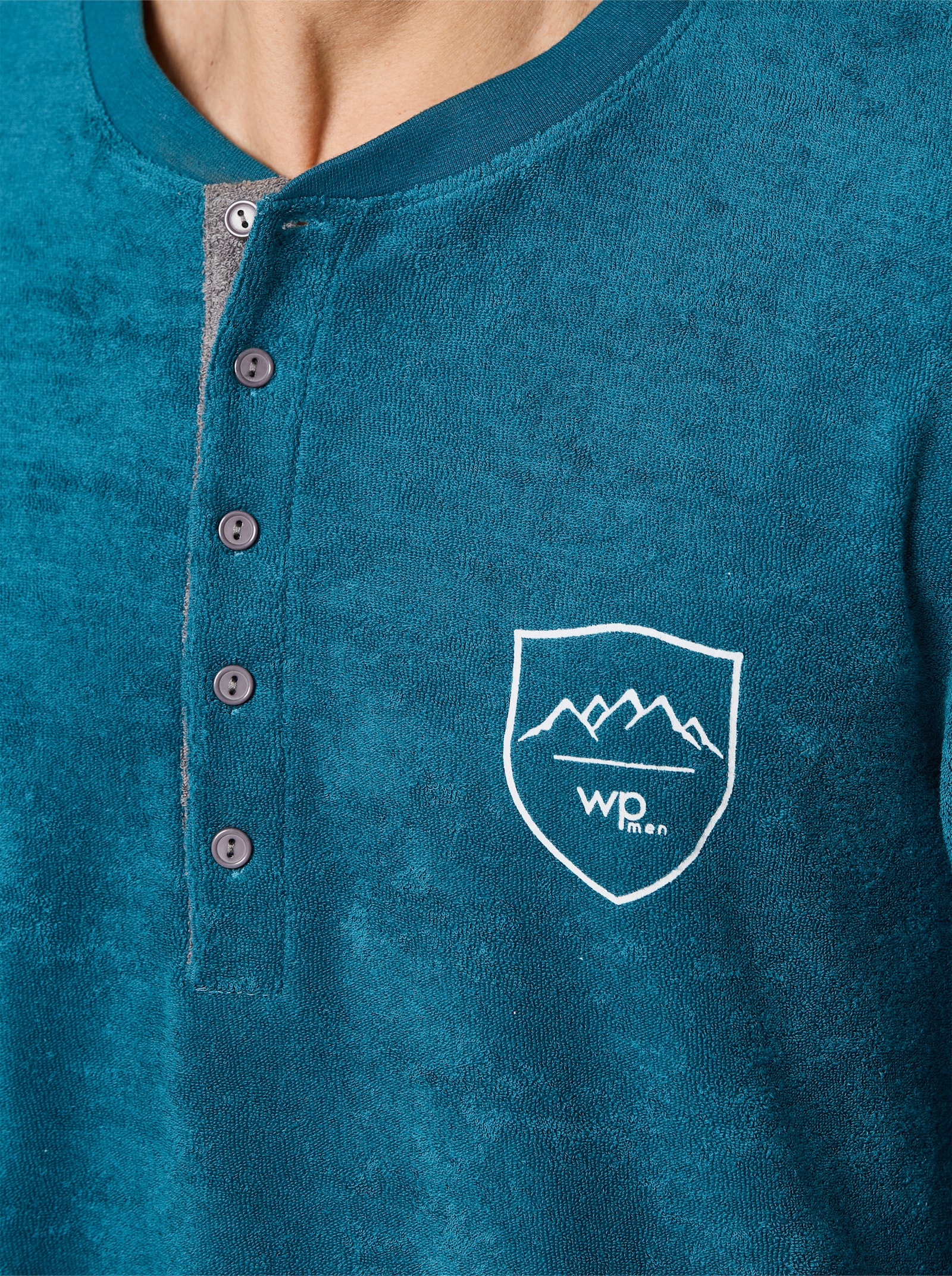 wäschepur men Schlafanzug - aquapetrol-anthrazit-meliert