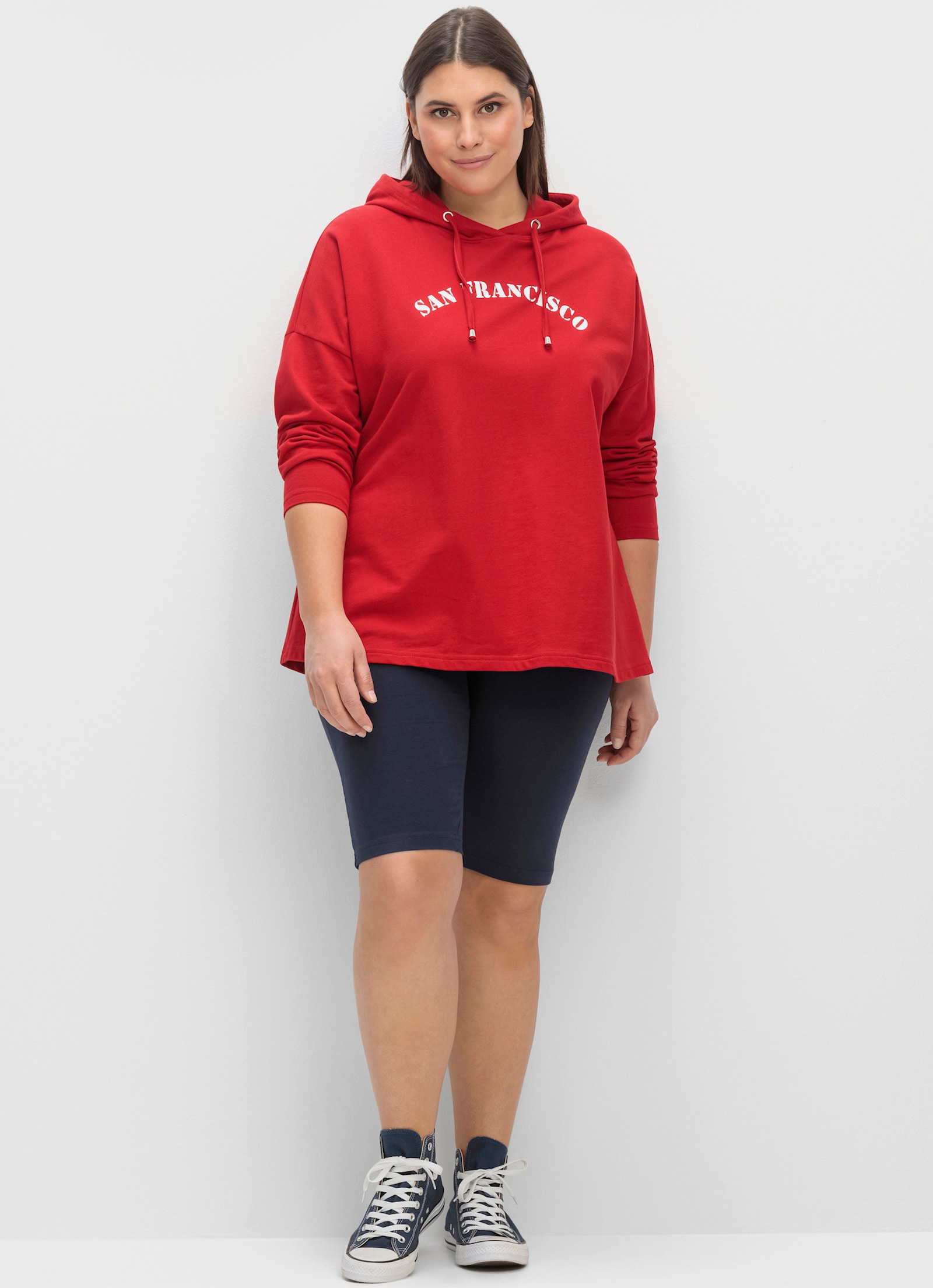 sheego Fietsbroek in knielang model - marine