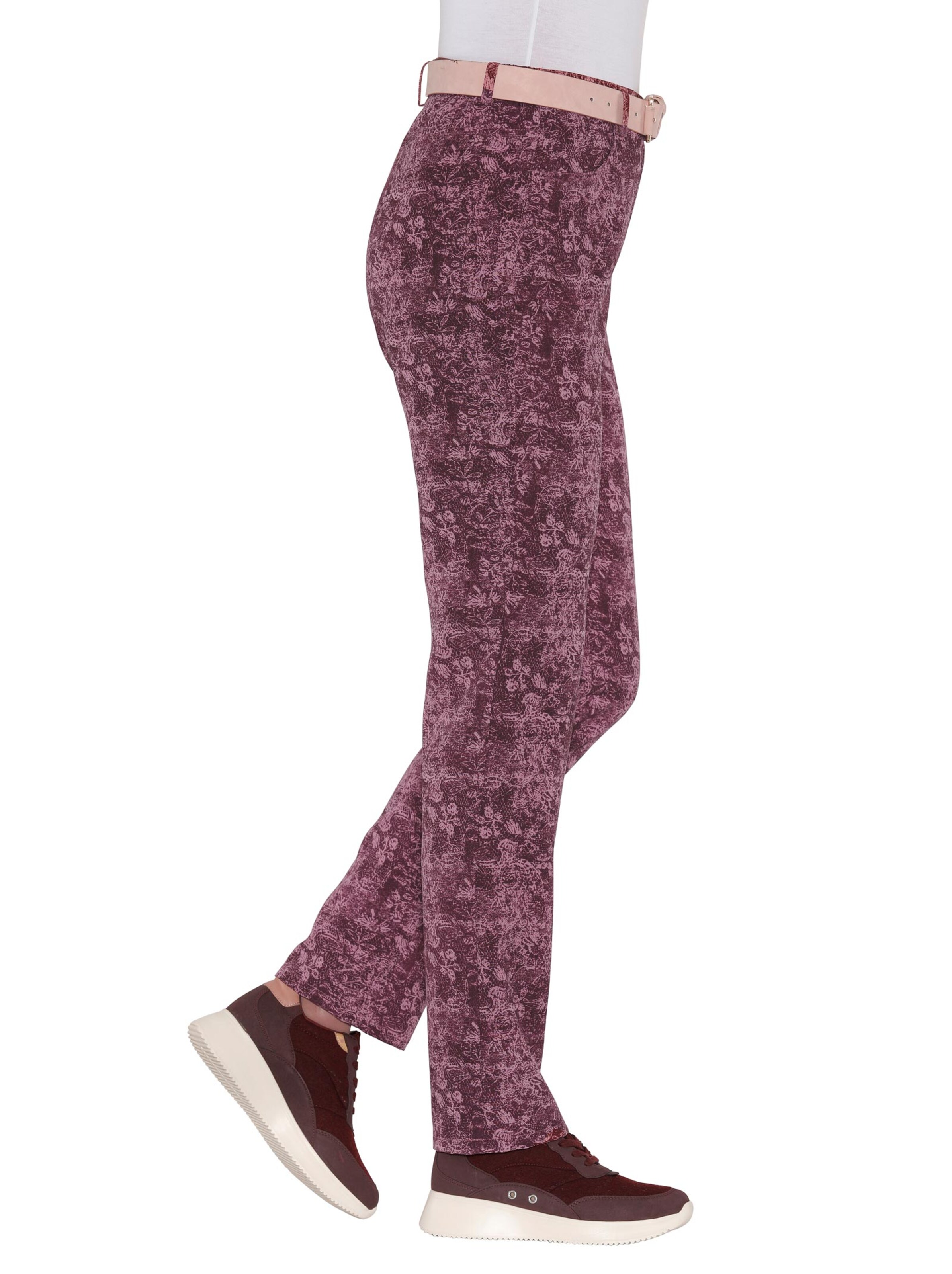 Hose - bordeaux-gemustert