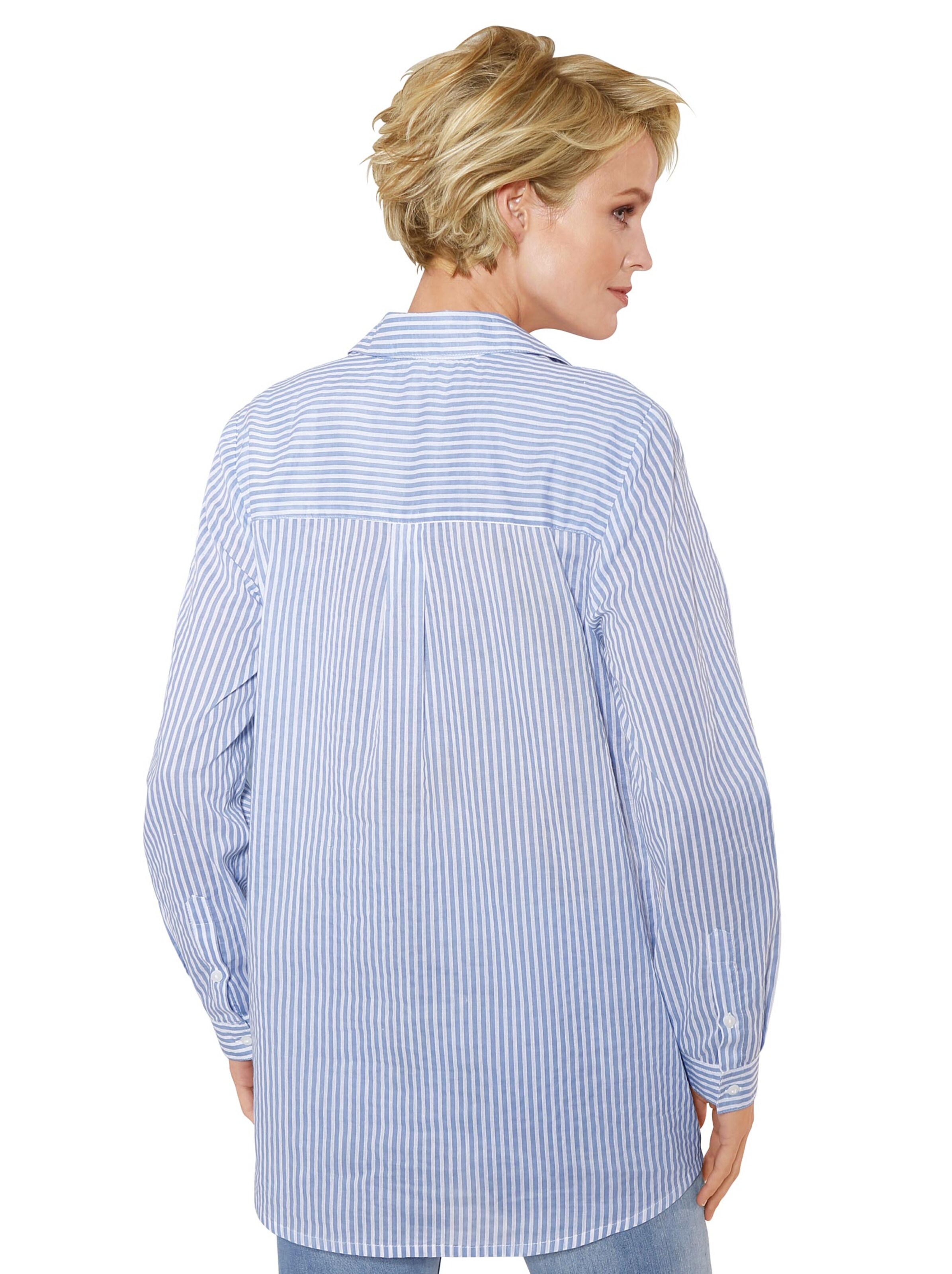 Gestreifte Bluse - blau-gestreift