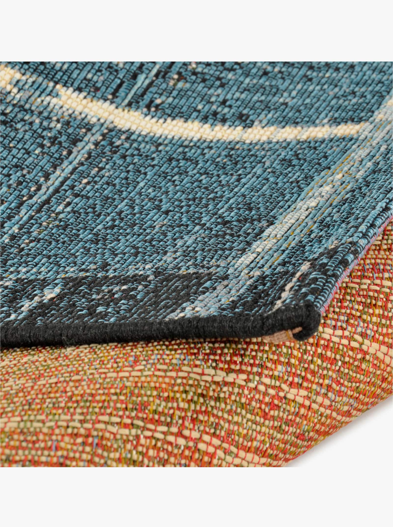 Theko Teppich - blau