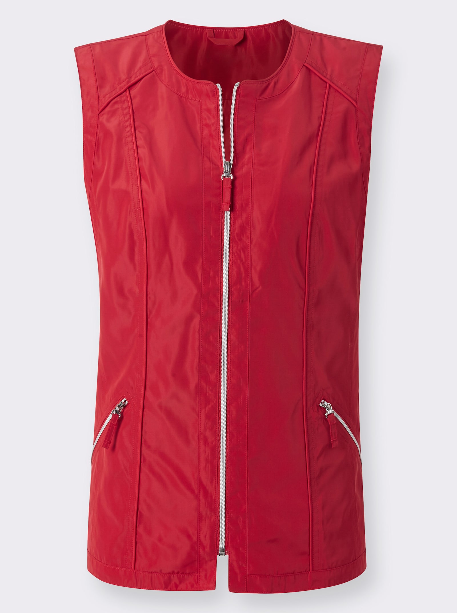 Weste im dezenten Glanz - erdbeere