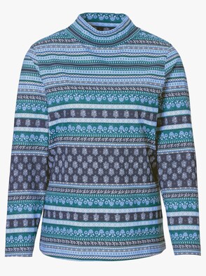 Shirt - türkis-gestreift