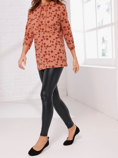 Leggings aus Leder-Imitat - schwarz