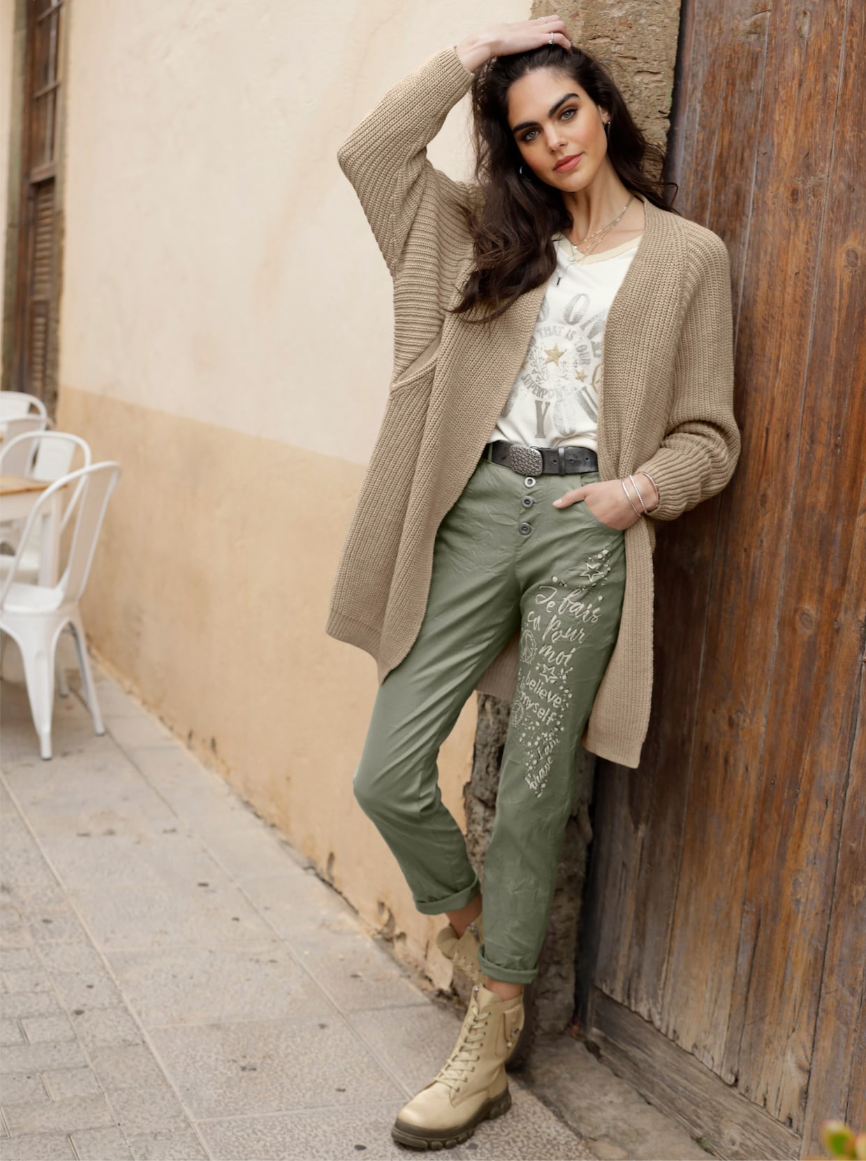 heine Vest - beige gemêleerd