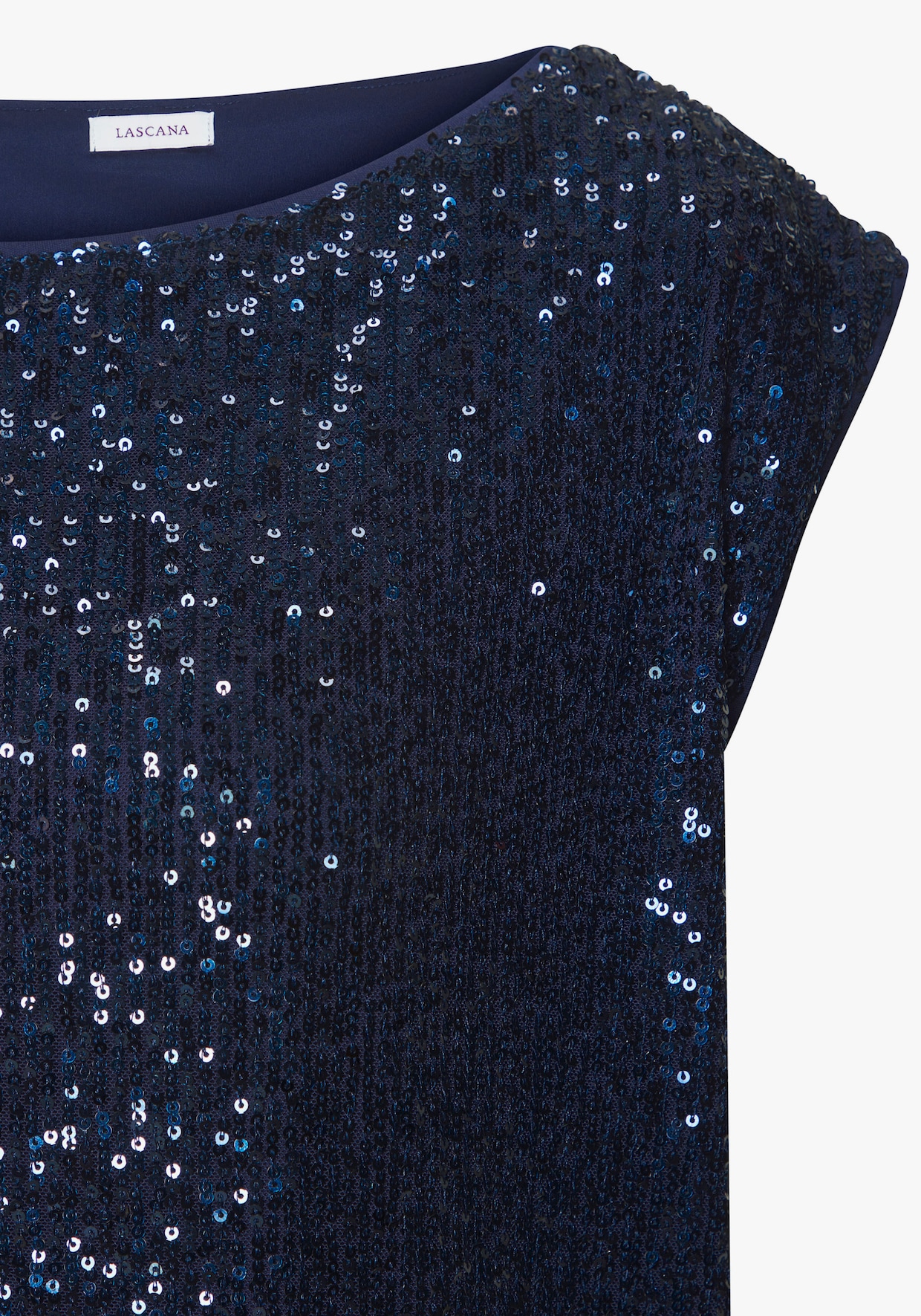 LASCANA Paillettenshirt - dunkelblau