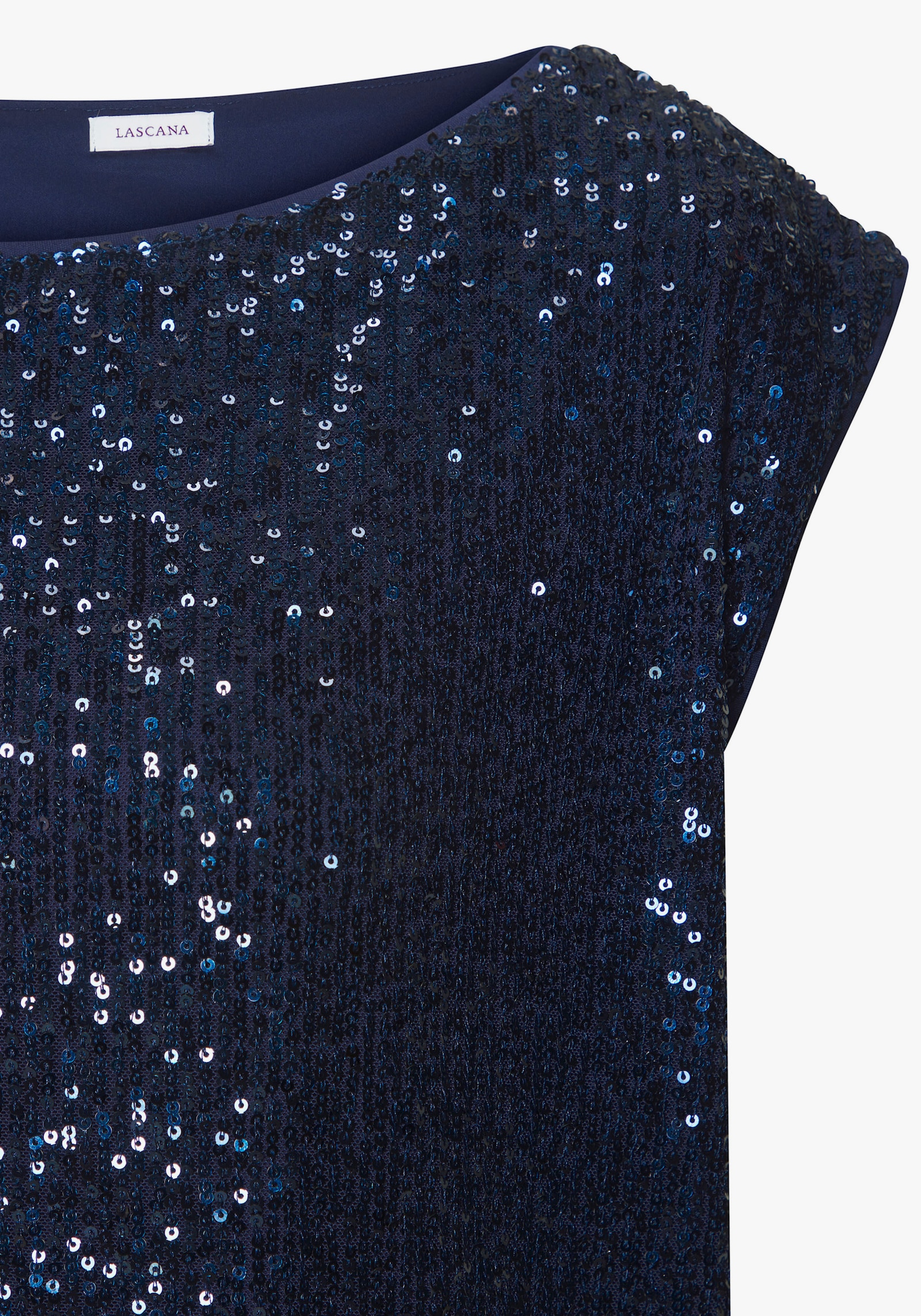LASCANA Paillettenshirt - dunkelblau