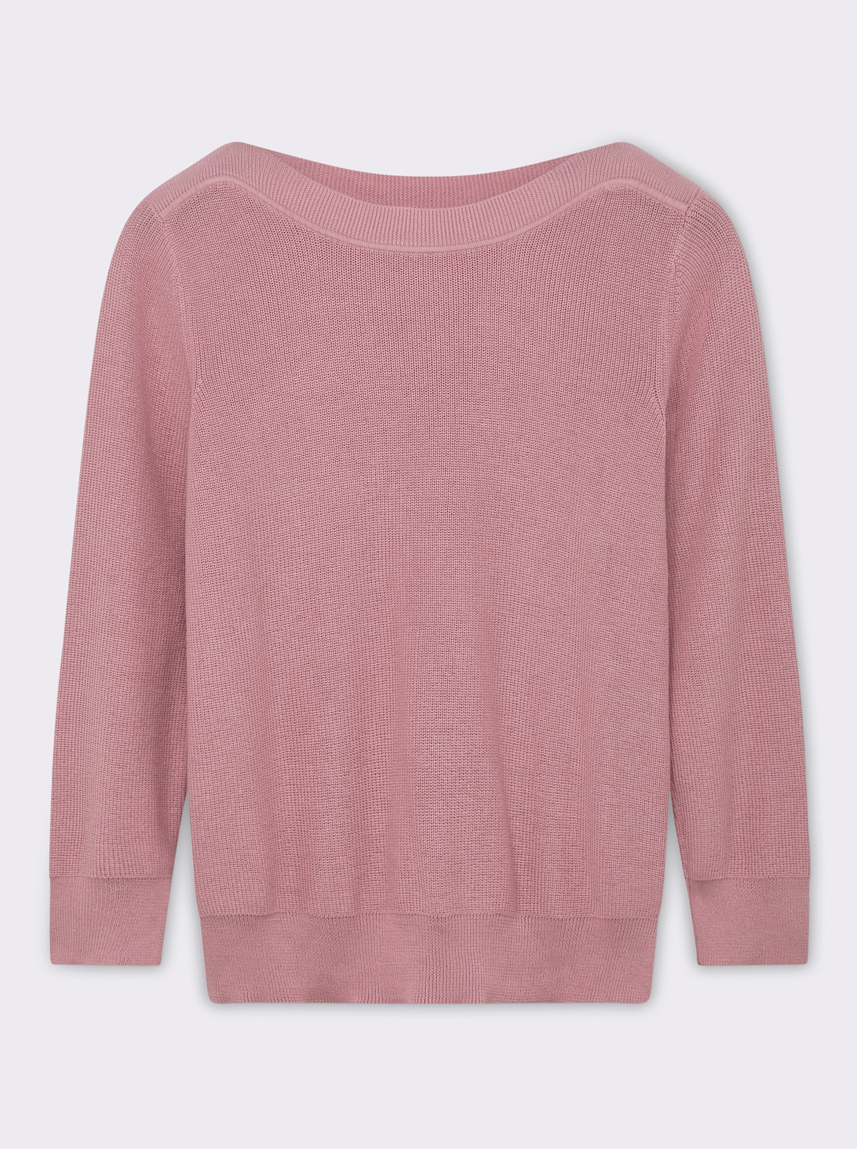 Strickpullover in Ripp-Optik - hortensie