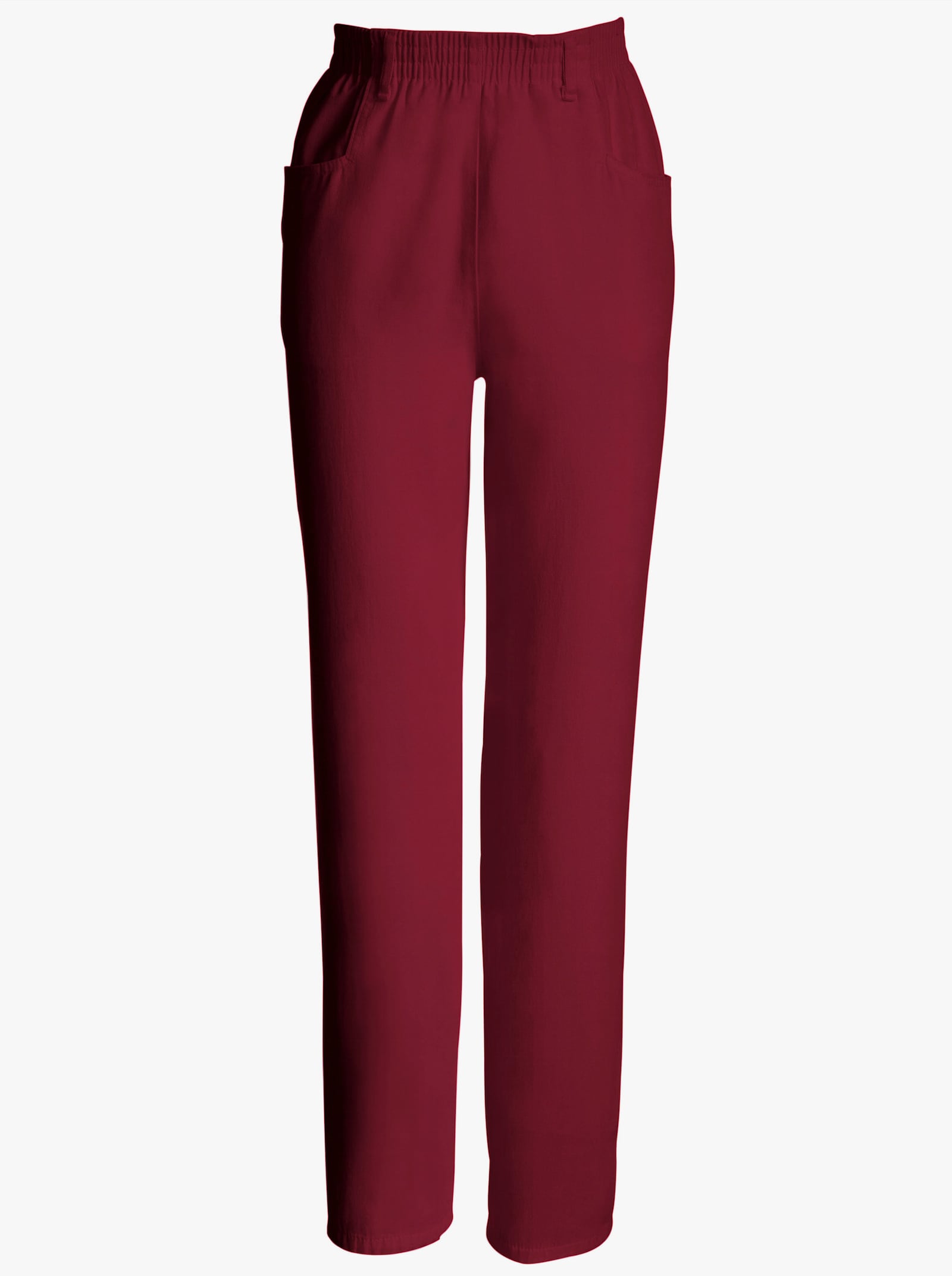 Schlupfhose aus Baumwolle, pflegeleicht - weinrot