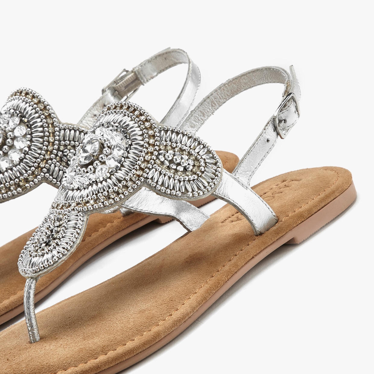 LASCANA Teenslipper - Zilverkleur