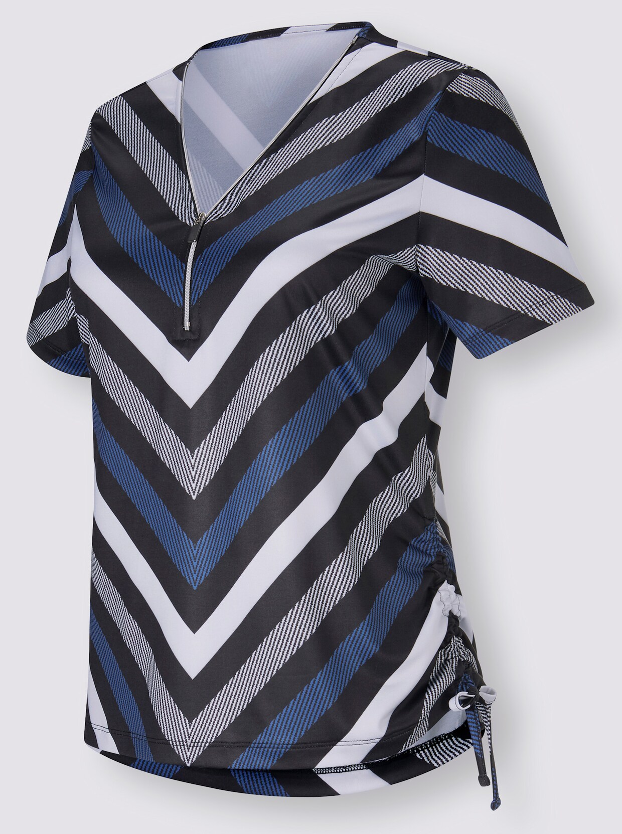 V-Shirt - royal-bedruckt