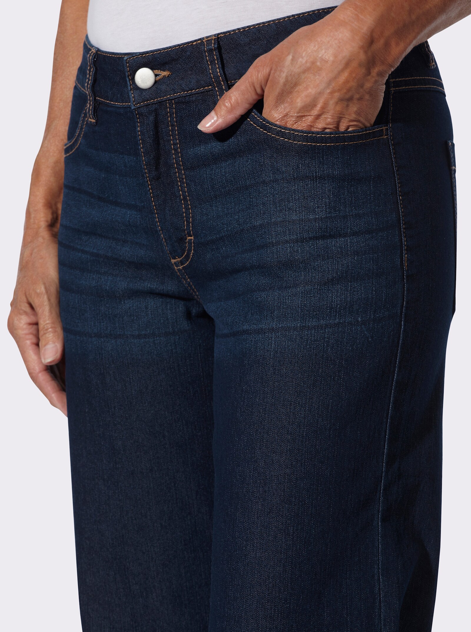 Jeans in knöchelfreier Länge - dark blue