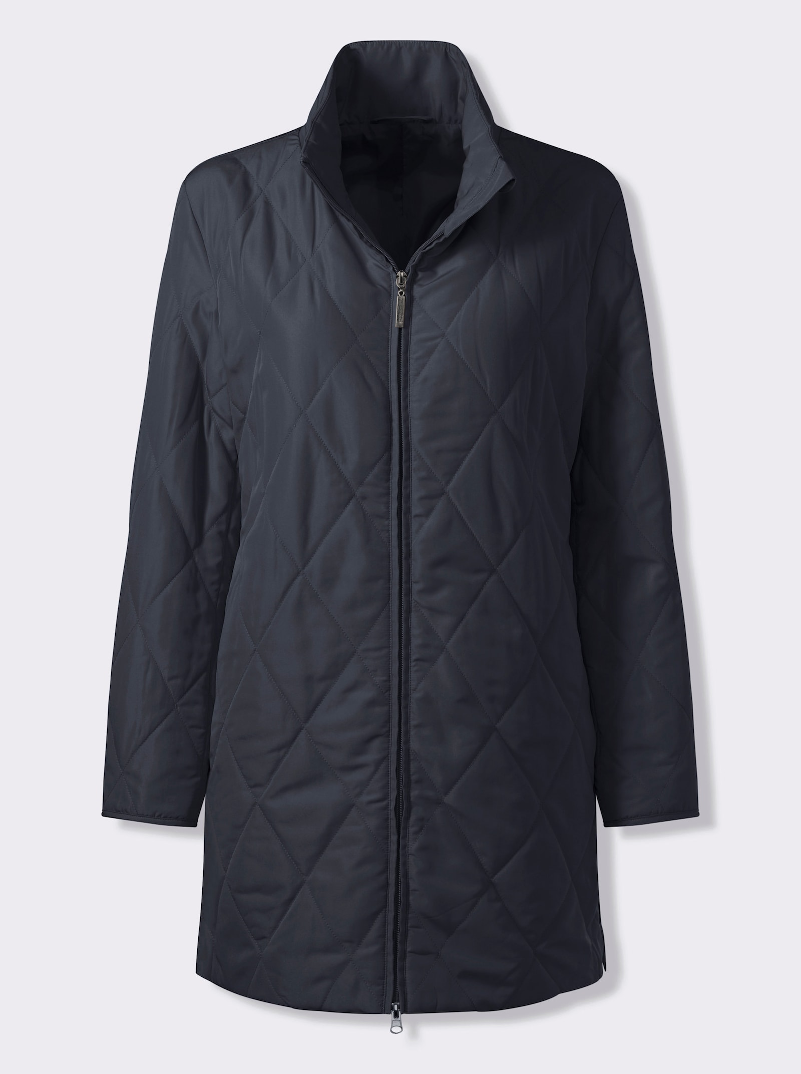 Longjacke mit Rautensteppung - marine