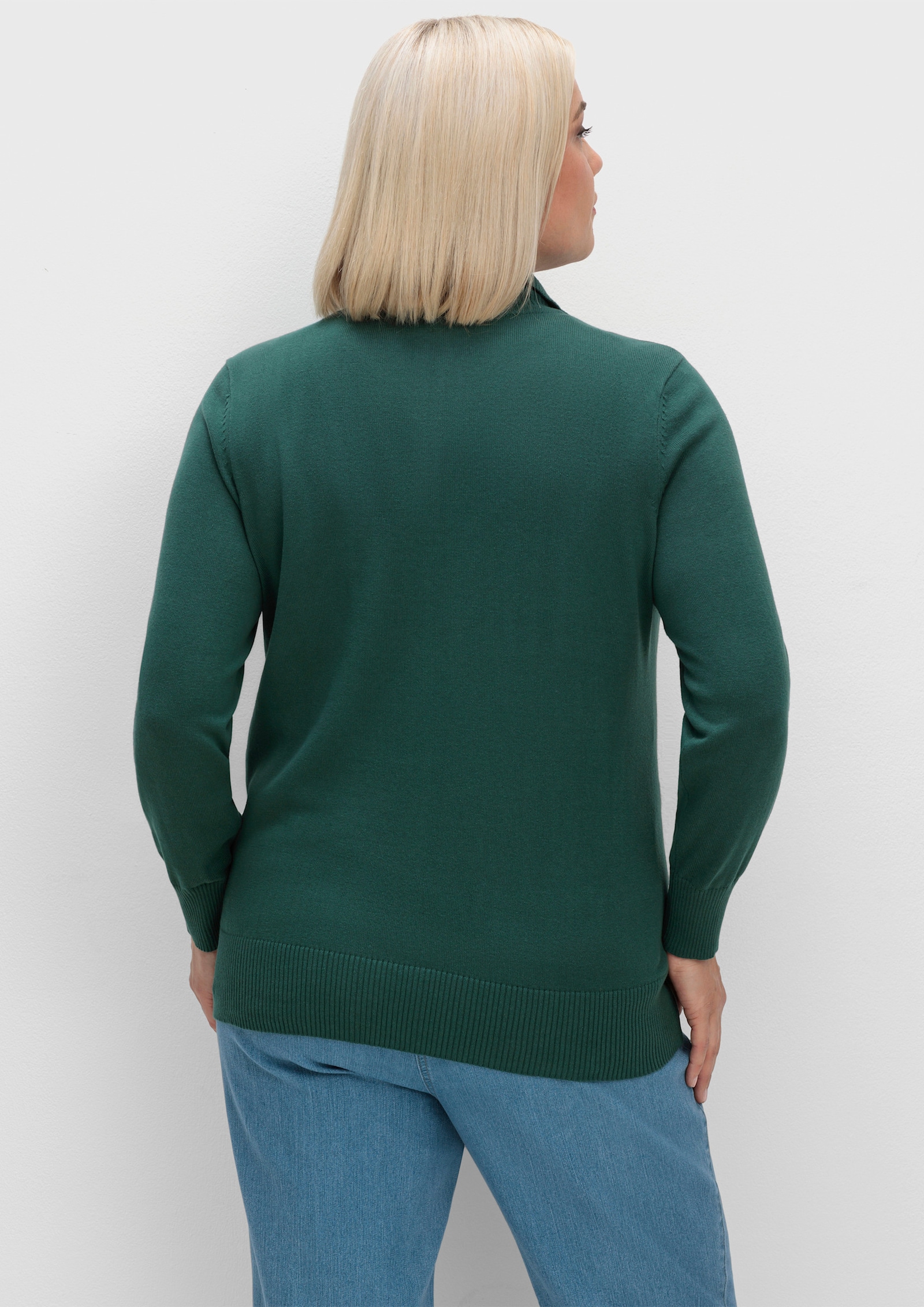 Troyer aus reiner Baumwolle - tanne