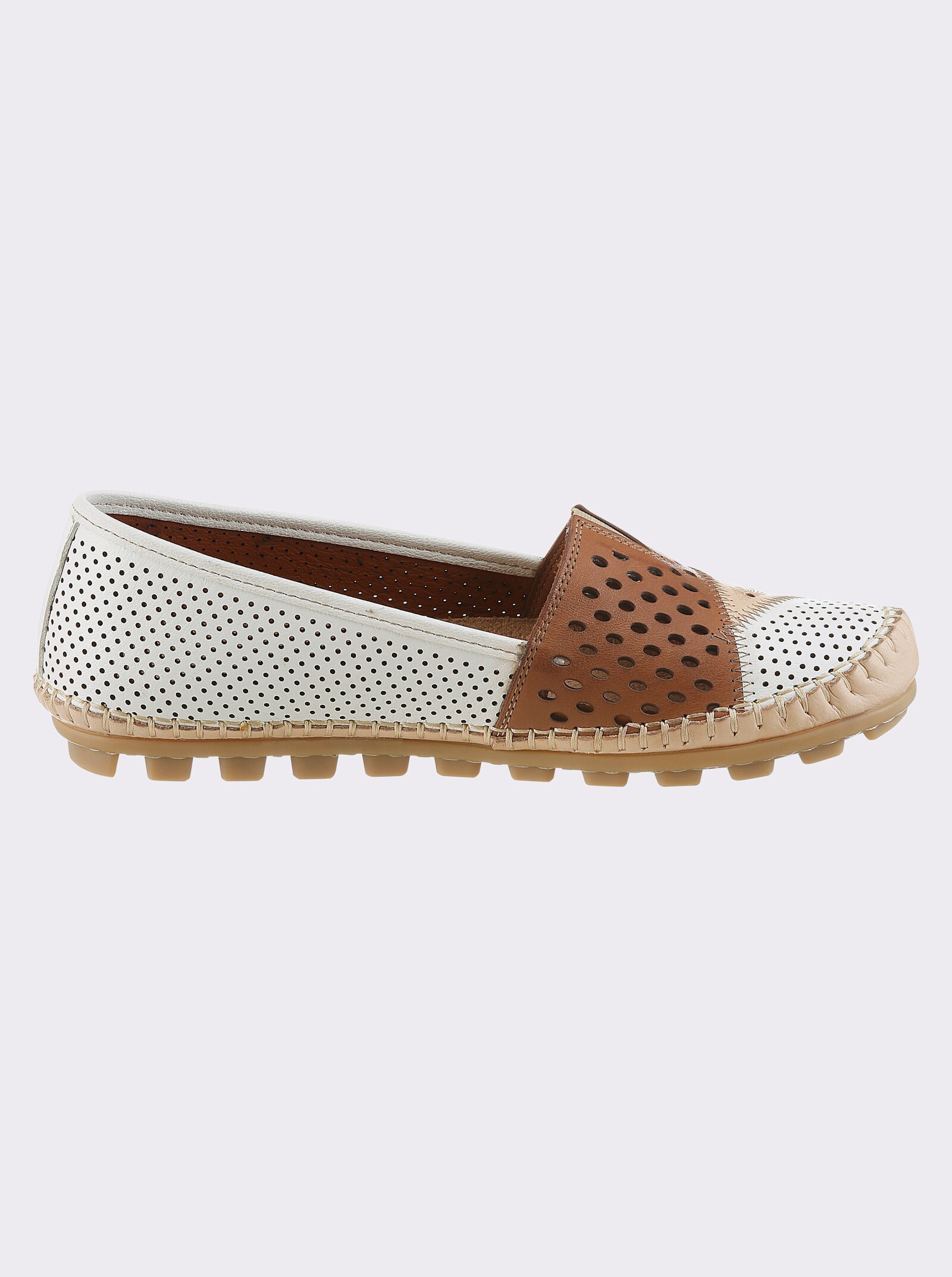 Gemini Slipper mit Cut-Outs - weiß
