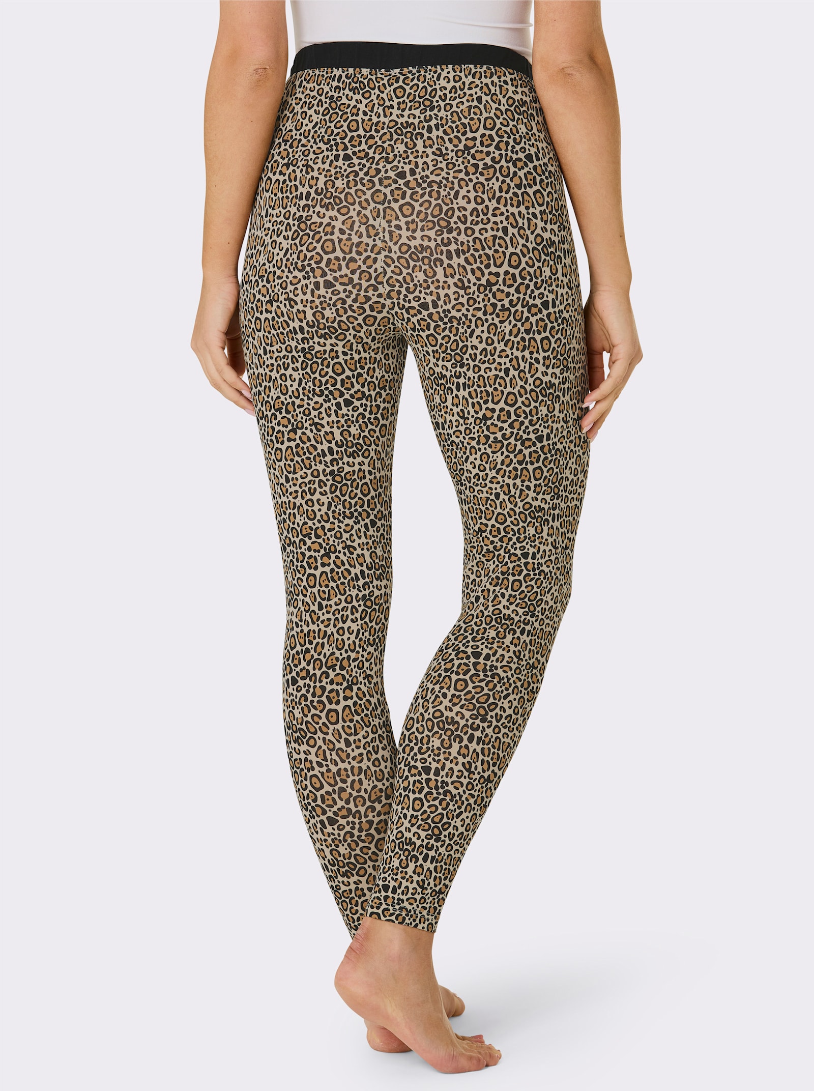 feel good Legging - zwart + zand/zwart bedrukt