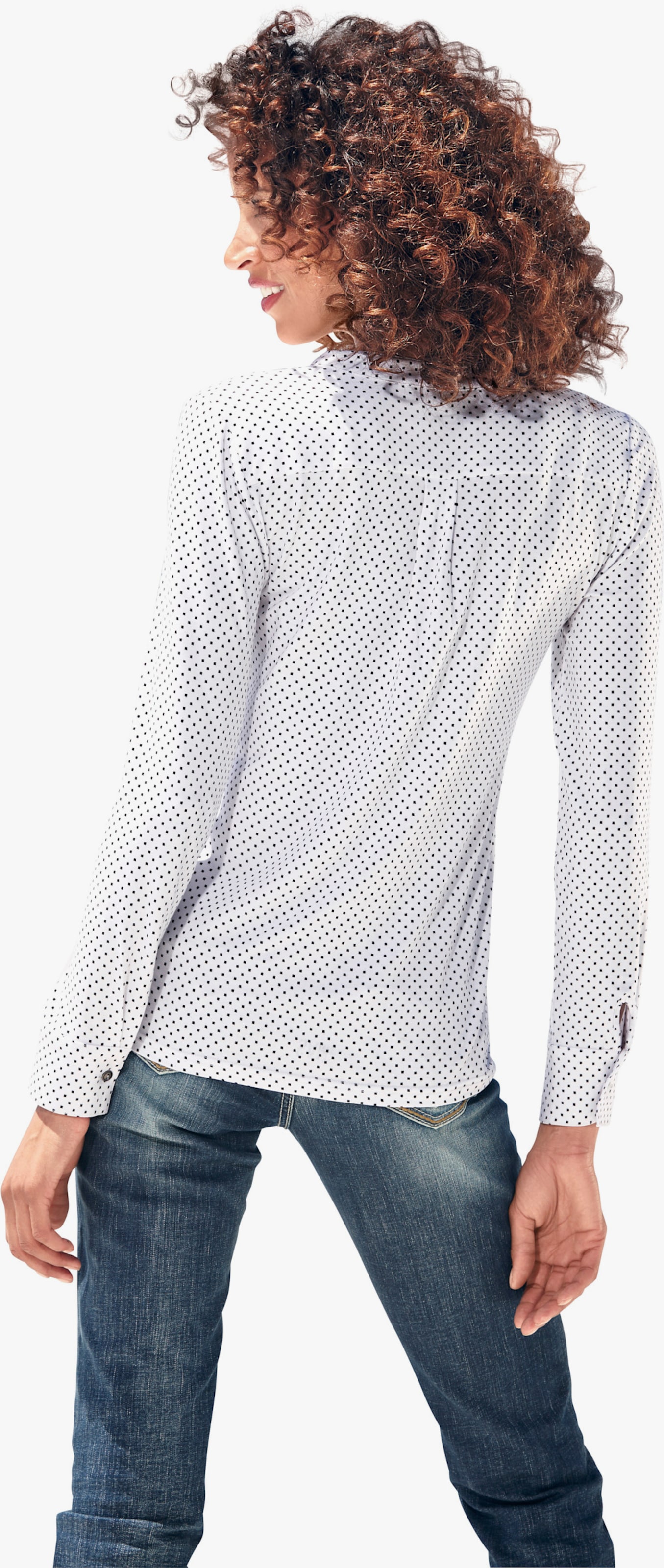 heine Blusenshirt mit Brusttaschen - weiß