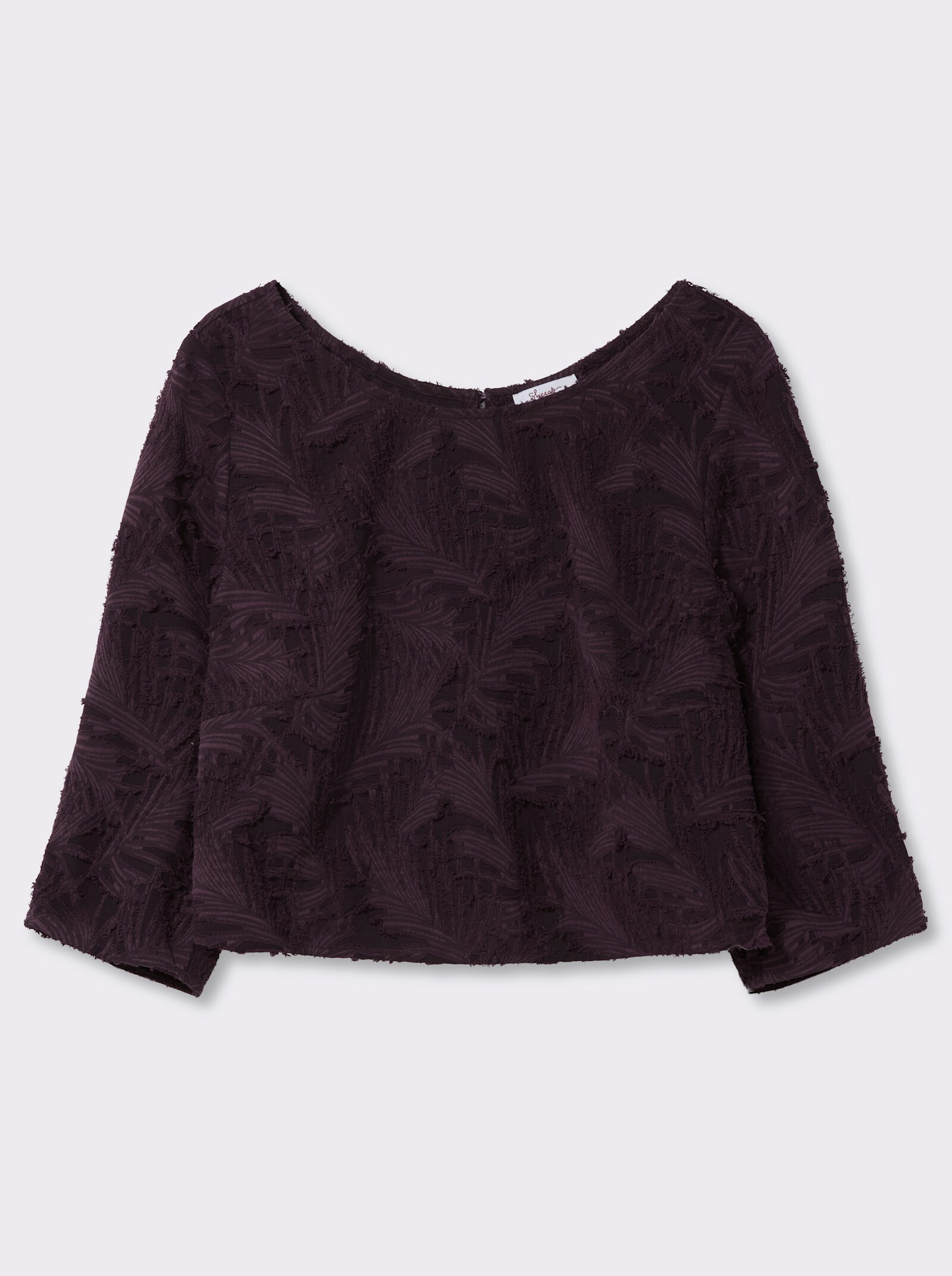 sheego Tunika mit 3/4-Ärmeln - aubergine