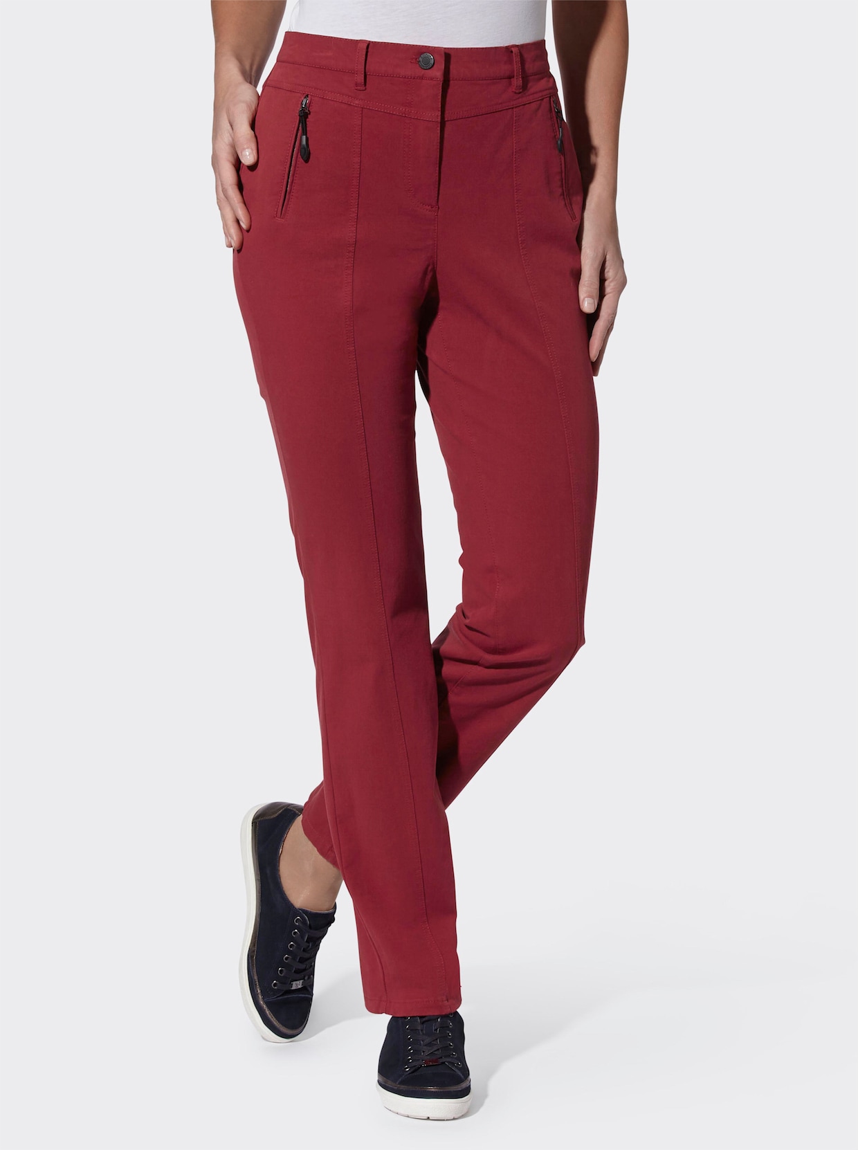 Cosma Twill-broek - donkerrood