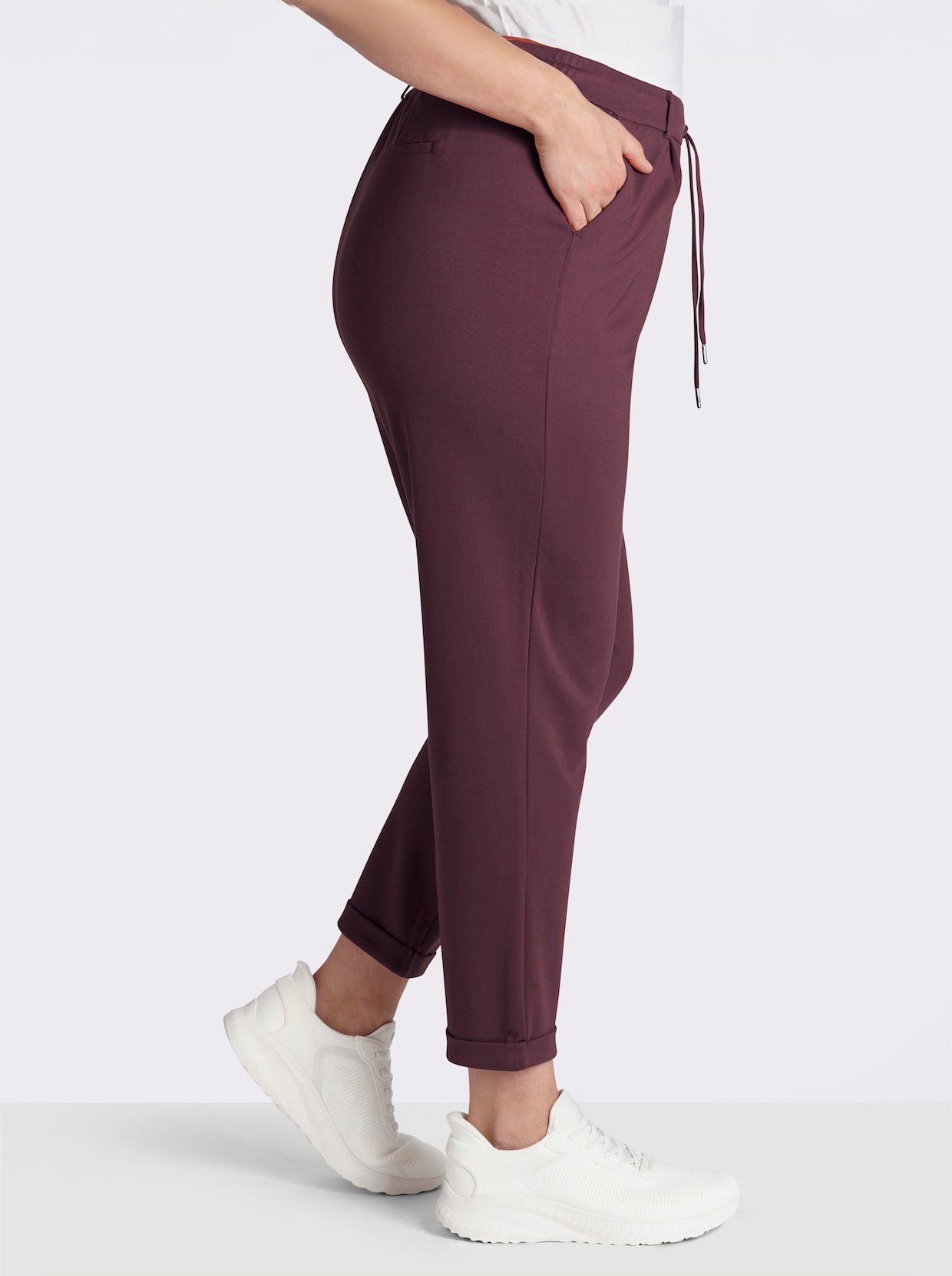 Jogg Pants in Interlock-Qualität - burgund