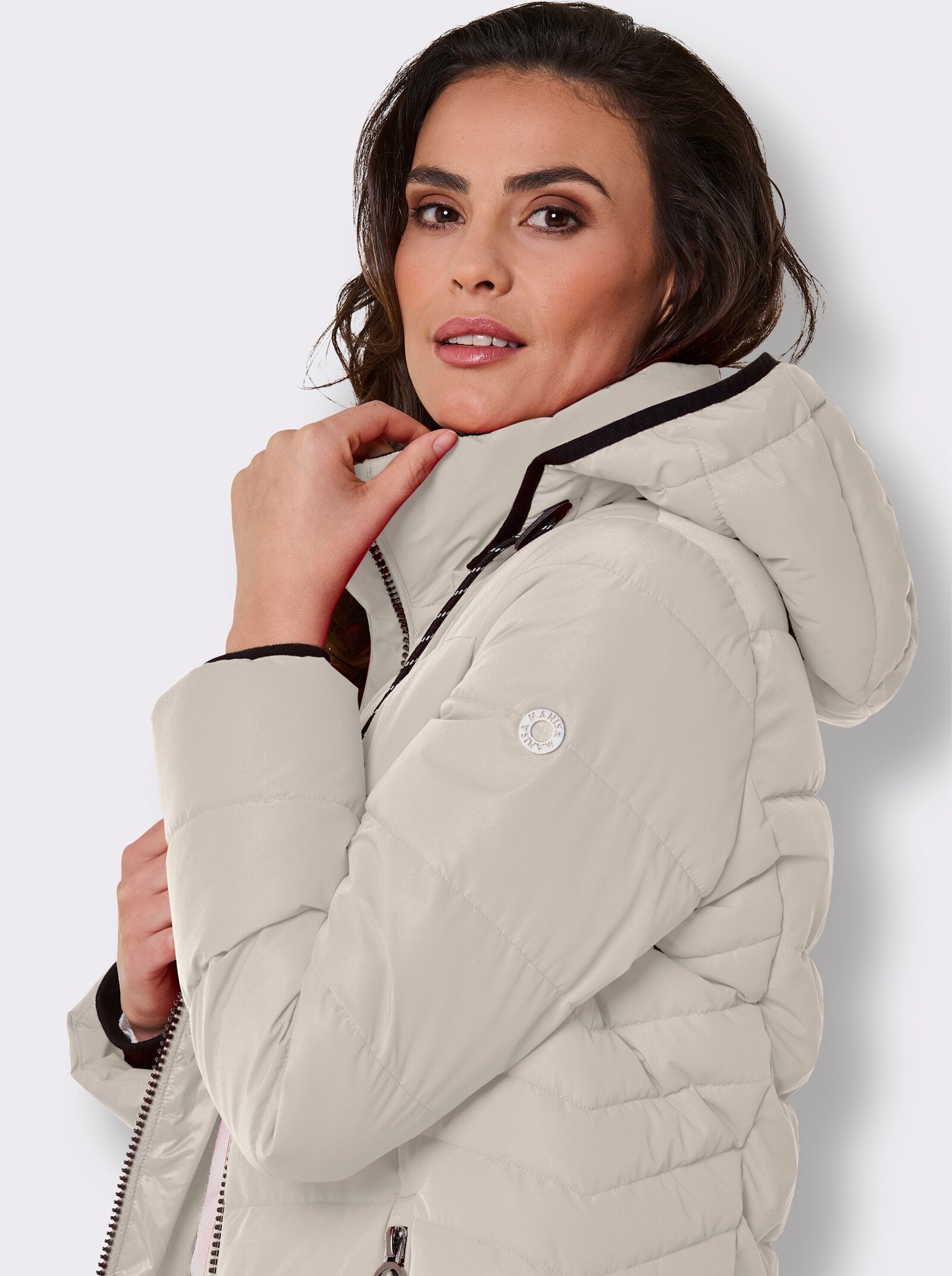 Manisa Regenmantel mit Reflektor-Details - champagner