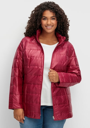 Steppjacke mit Kapuze, wärmend - bordeaux