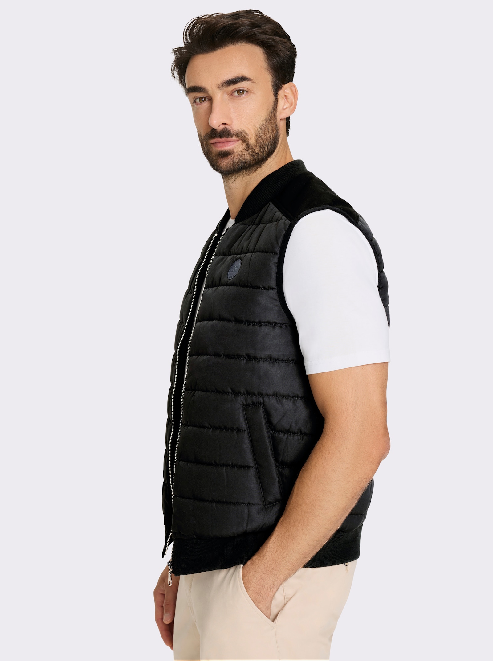 Marco Donati Steppweste mit Stehkragen, pflegeleicht - schwarz